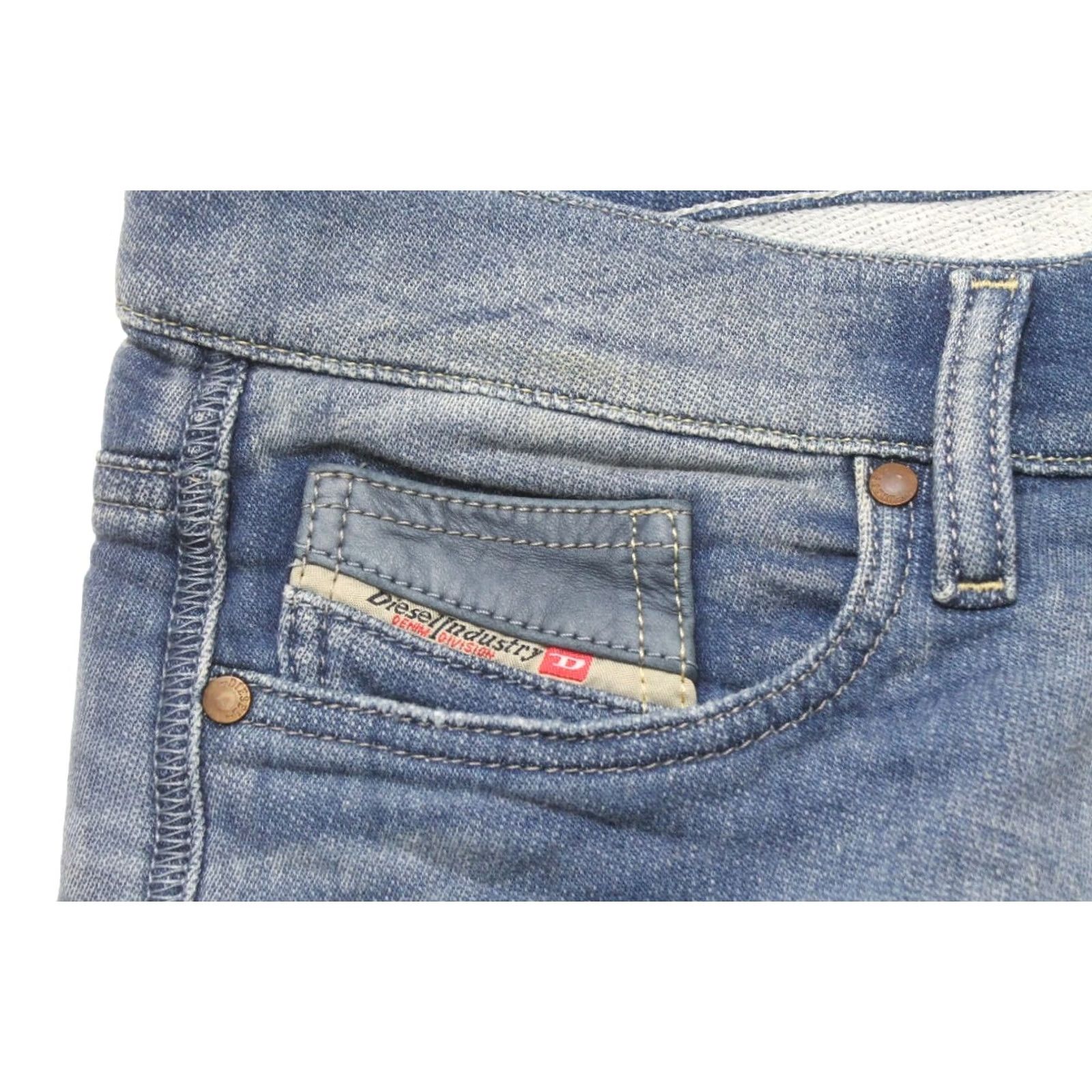 Diesel DIESEL Jeans Women's W26 Stapphy-N.E. Jogg 0800B Blue Faded Ripped Whiskers Size 26" / US 2 / IT 38 - 5 Thumbnail