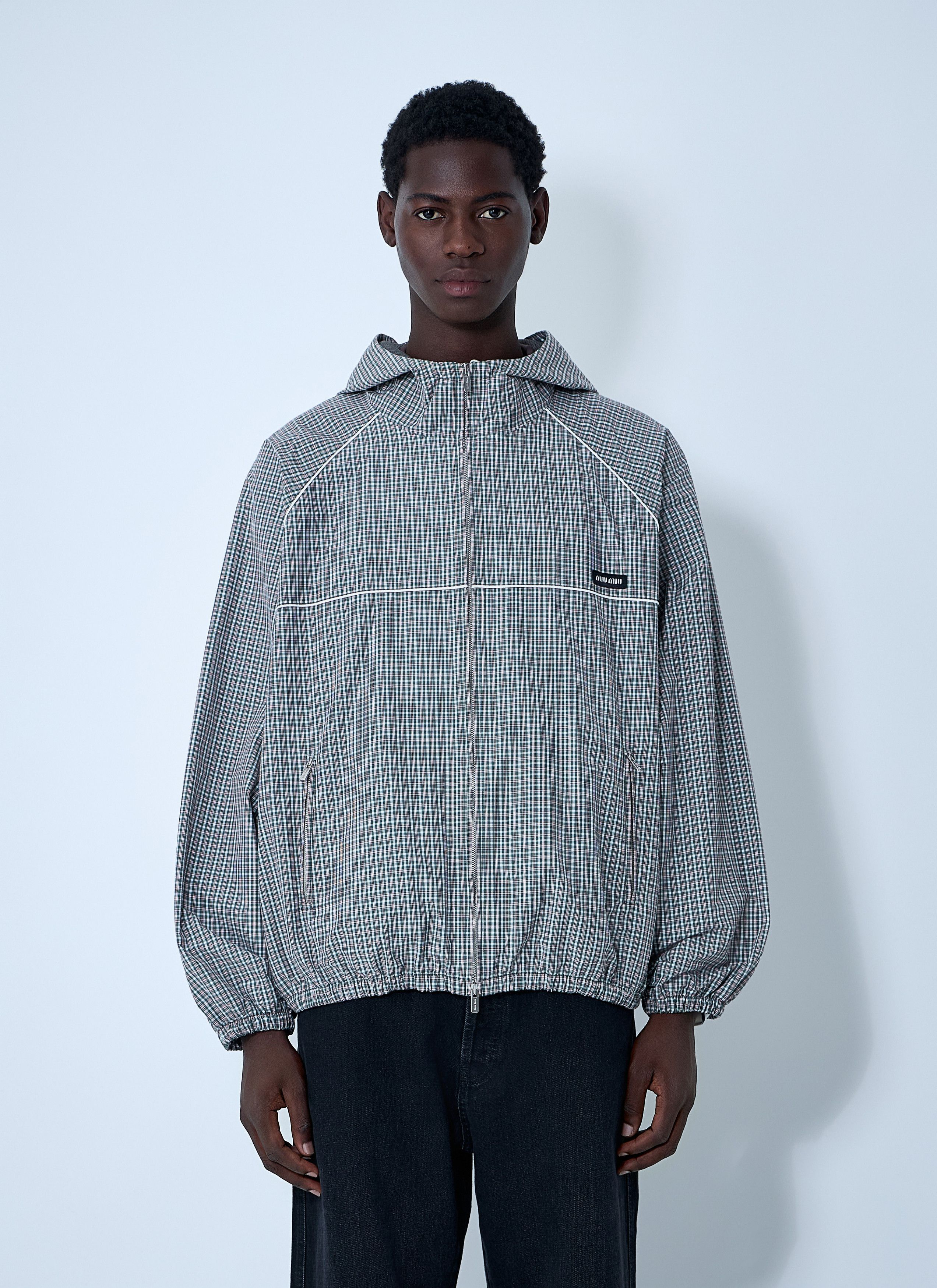 Miu Miu Check Hooded Jacket Size US XS / EU 42 / 0 - 1 Thumbnail