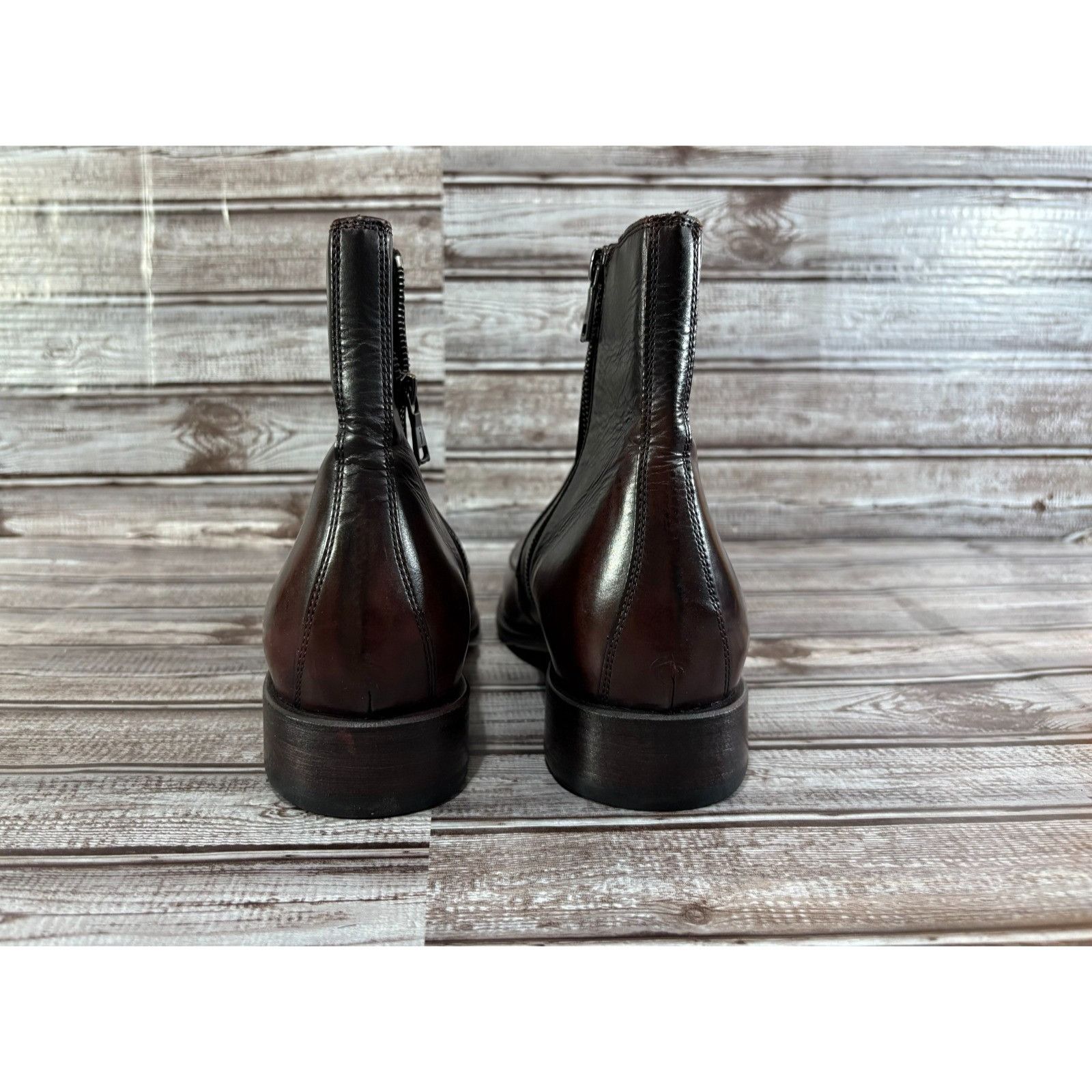 John Varvatos John Varvatos Amsterdam Apron Leather Boots size 9 burgundy Size US 9 / EU 42 - 4 Thumbnail