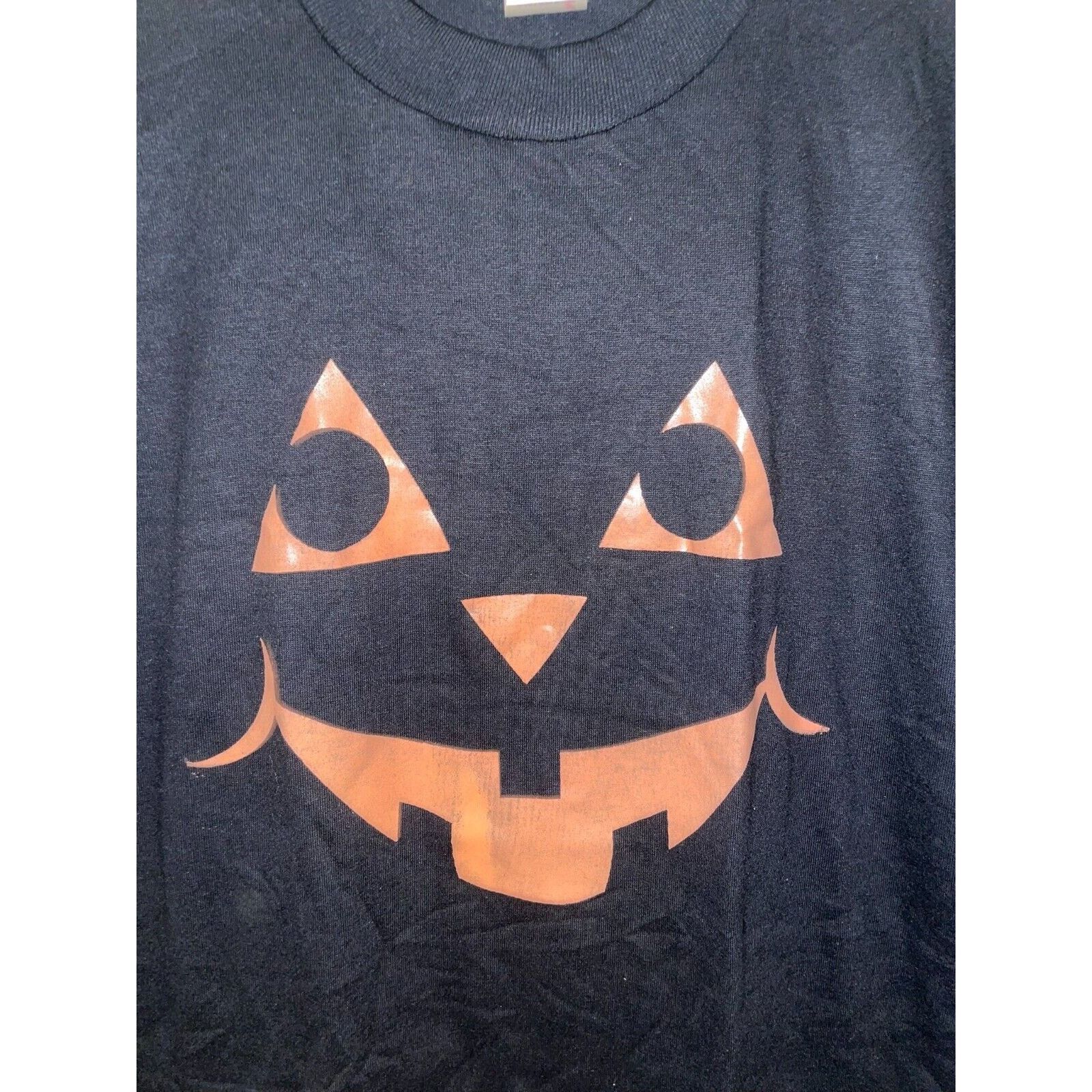 Jerzees 1980s Halloween Jackolantern Pumpkin Black Shirt 80s VTG M Size US M / EU 48-50 / 2 - 2 Thumbnail