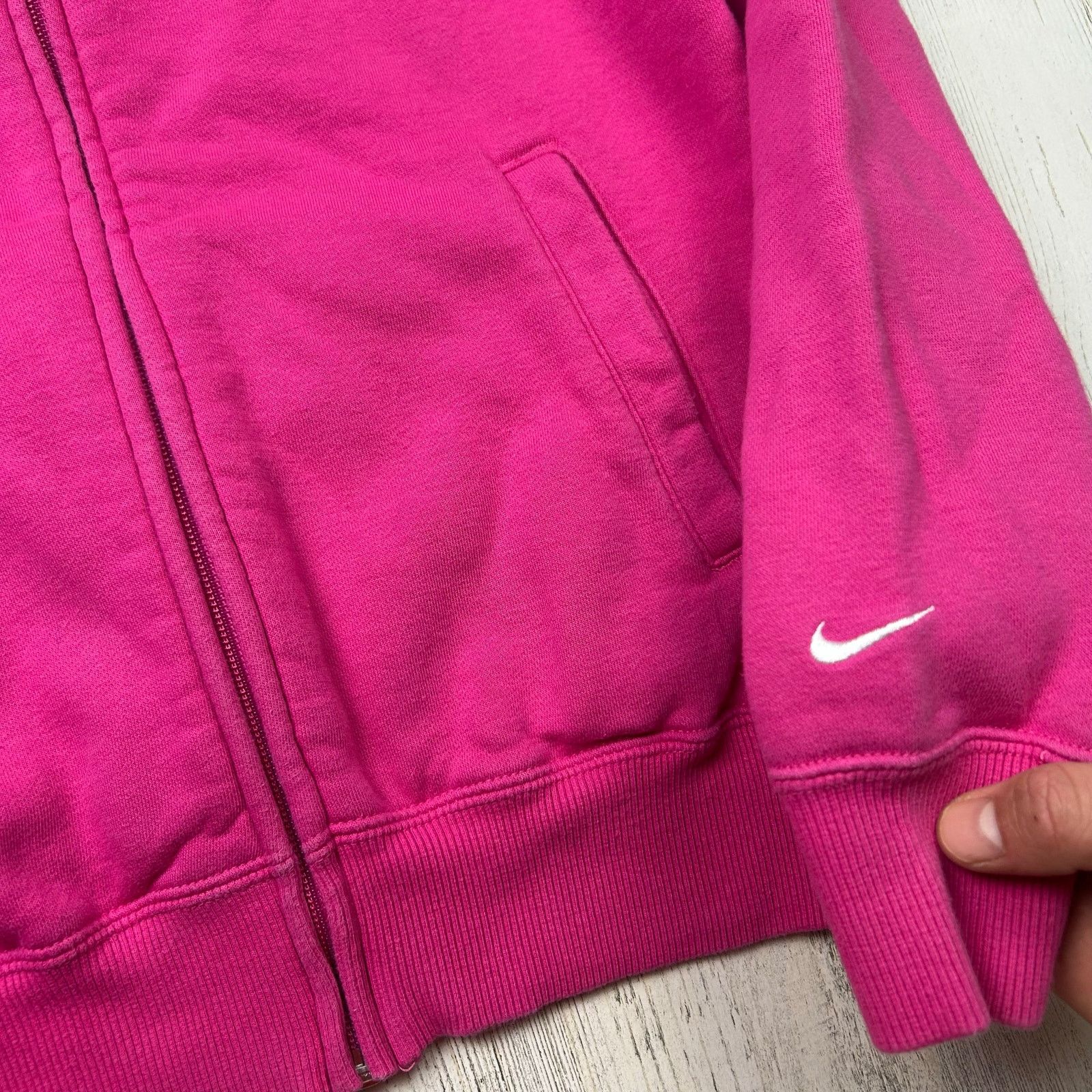 Nike × Vintage Vintage Nike Sweatshirt Women's Medium Pink Spell-Out Jacket Size M / US 6-8 / IT 42-44 - 3 Thumbnail