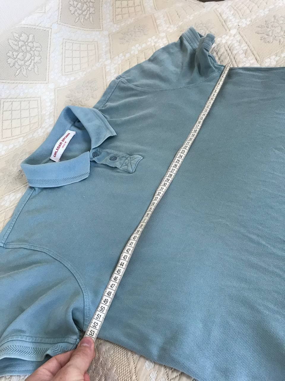 Orlebar Brown 🔥 Orlebar Brown Jarrett Washed Polo Shirt Distressed Blue Size US M / EU 48-50 / 2 - 13 Thumbnail