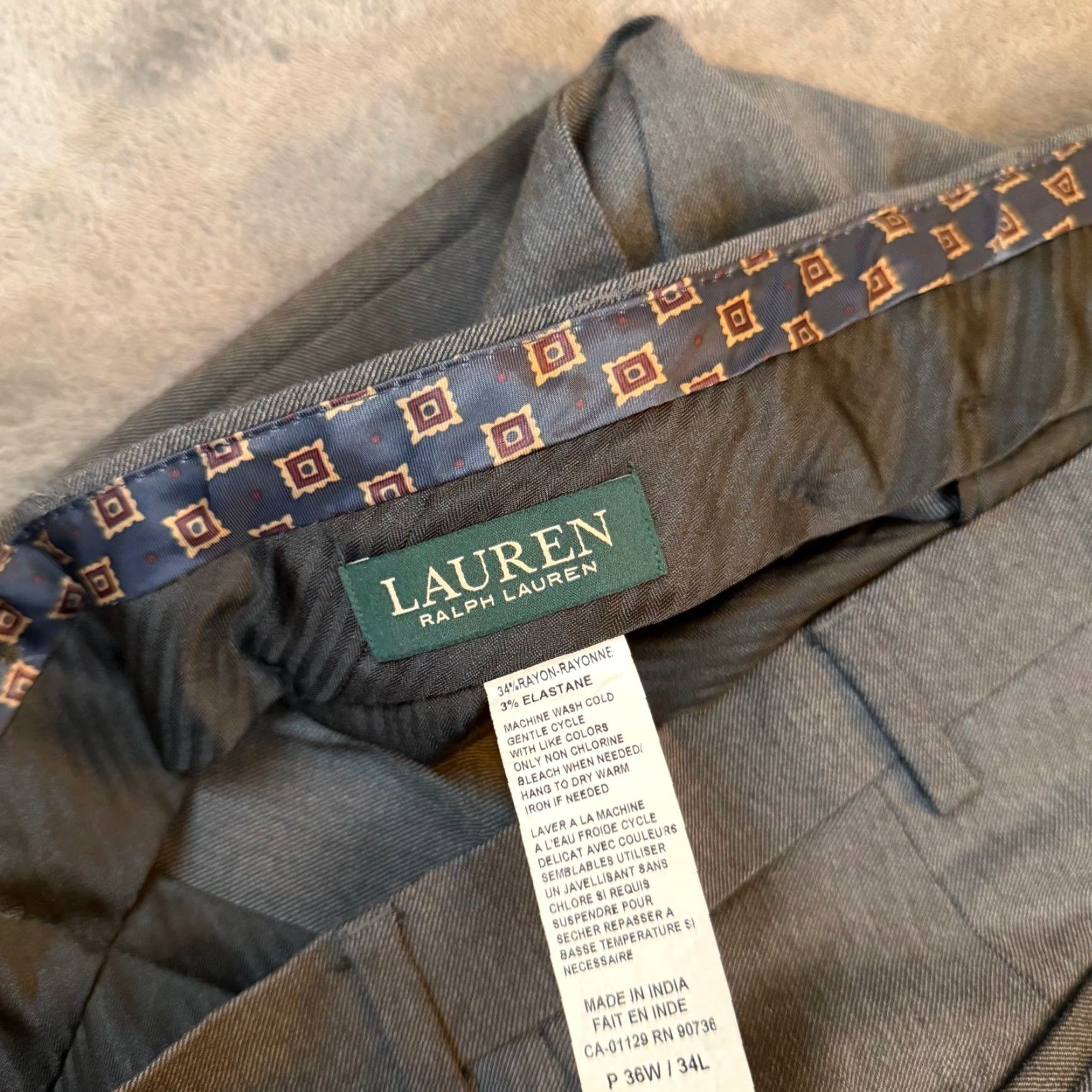Ralph Lauren Lauren Ralph Lauren Gray Pleated Dress Pants Trousers Mens 36W 34L Size US 36 / EU 52 - 2 Thumbnail