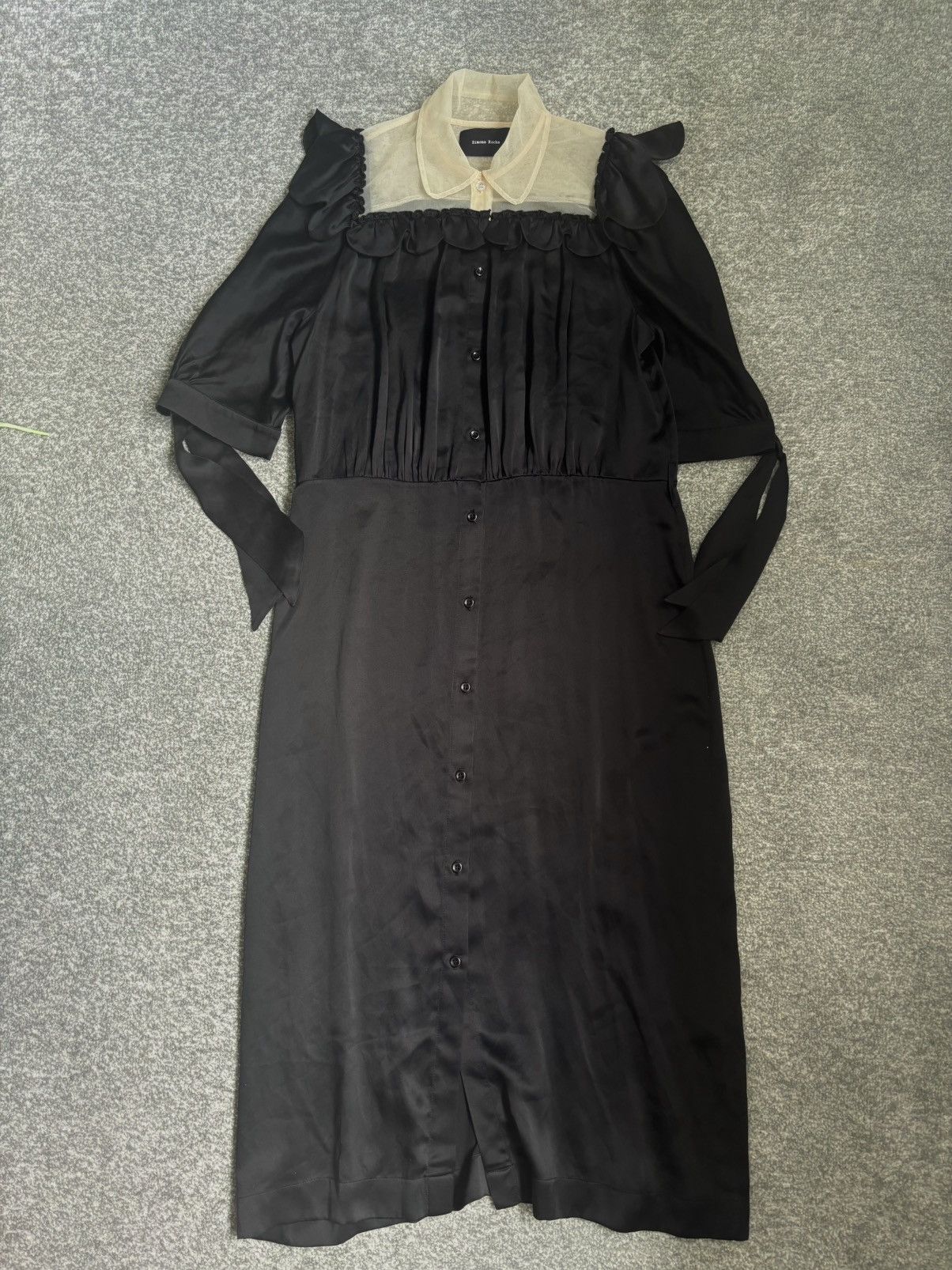 Simone Rocha Simone Rocha Silk Dress with Tulle Shoulder Size S / US 4 / IT 40 - 1 Thumbnail