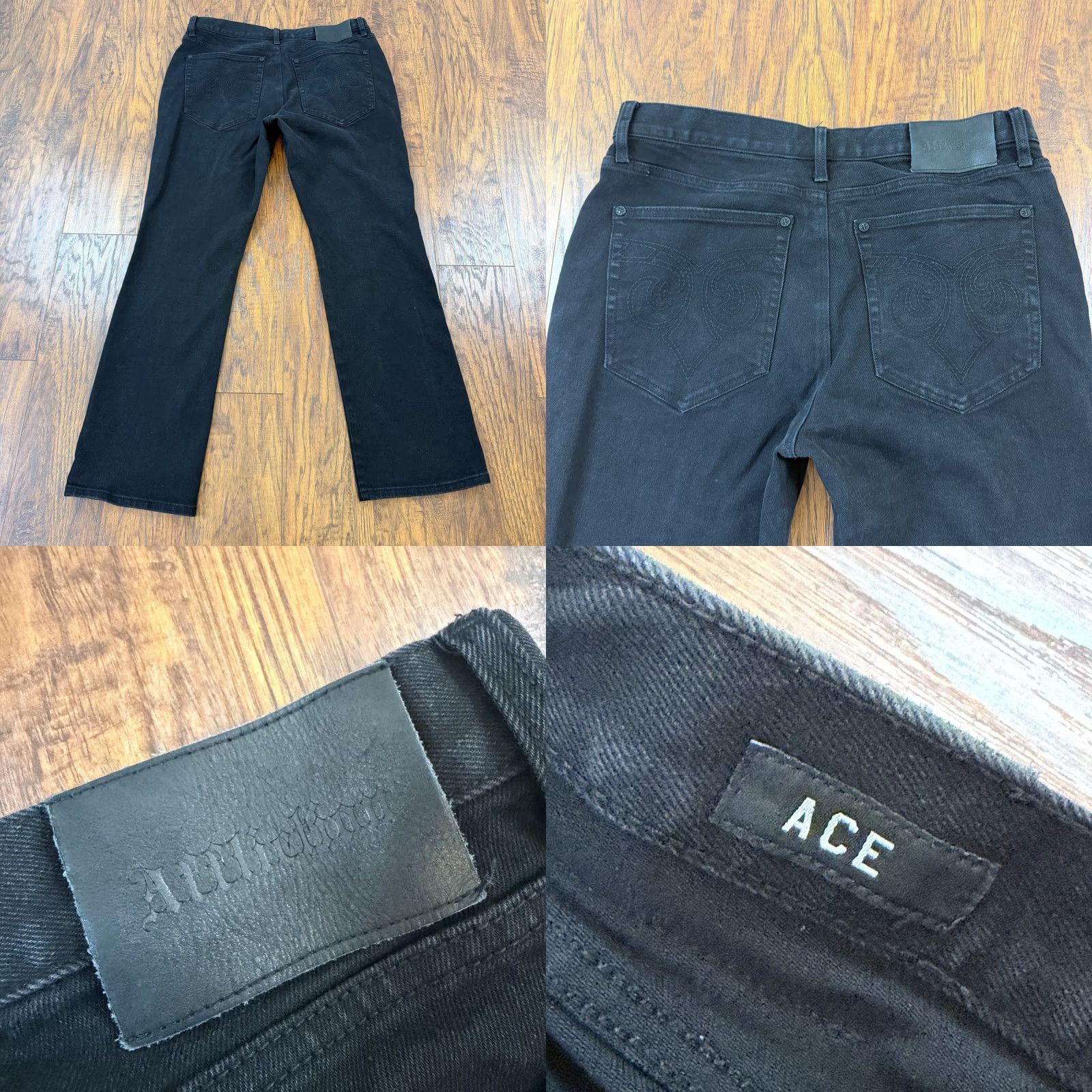 Affliction Affliction Jeans Mens 38 Straight Stretch Denim Mid Rise Ace Black 36x32 Vintage No Size US 38 / EU 54 - 8 Thumbnail