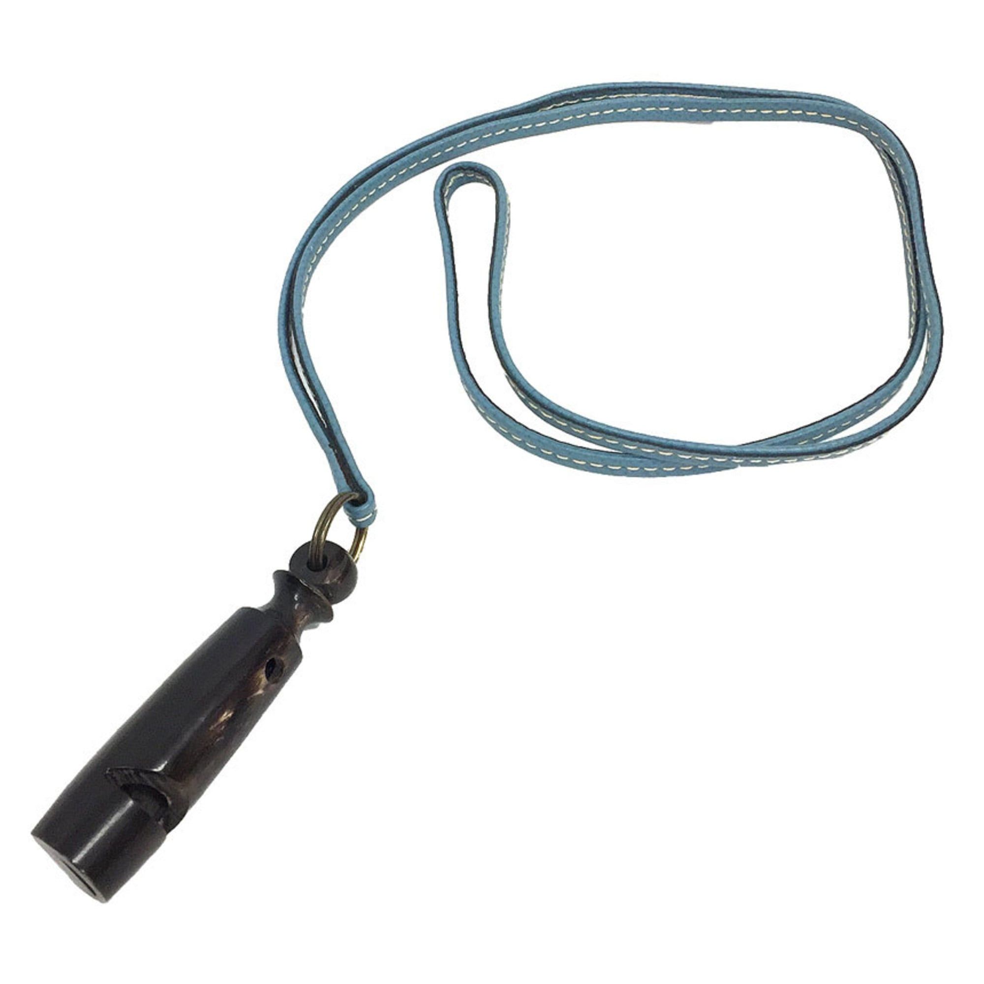Hermes Hermes Siffler Ultrasonic Whistle, Dog Necklace Pendant, Blue Jean x Wood Size ONE SIZE - 1 Thumbnail