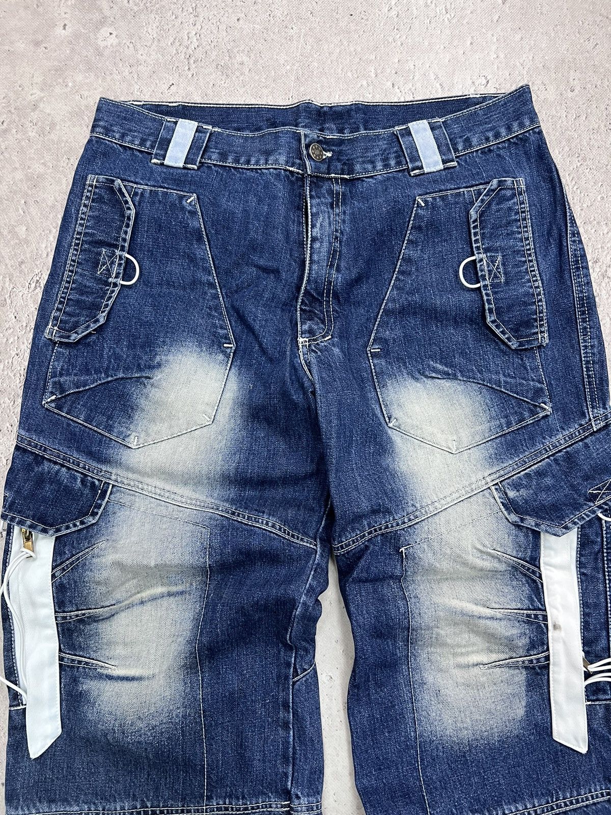 Vintage Y2K washed faded loose baggy skate hiphop work biker jeans Size US 34 / EU 50 - 4 Thumbnail