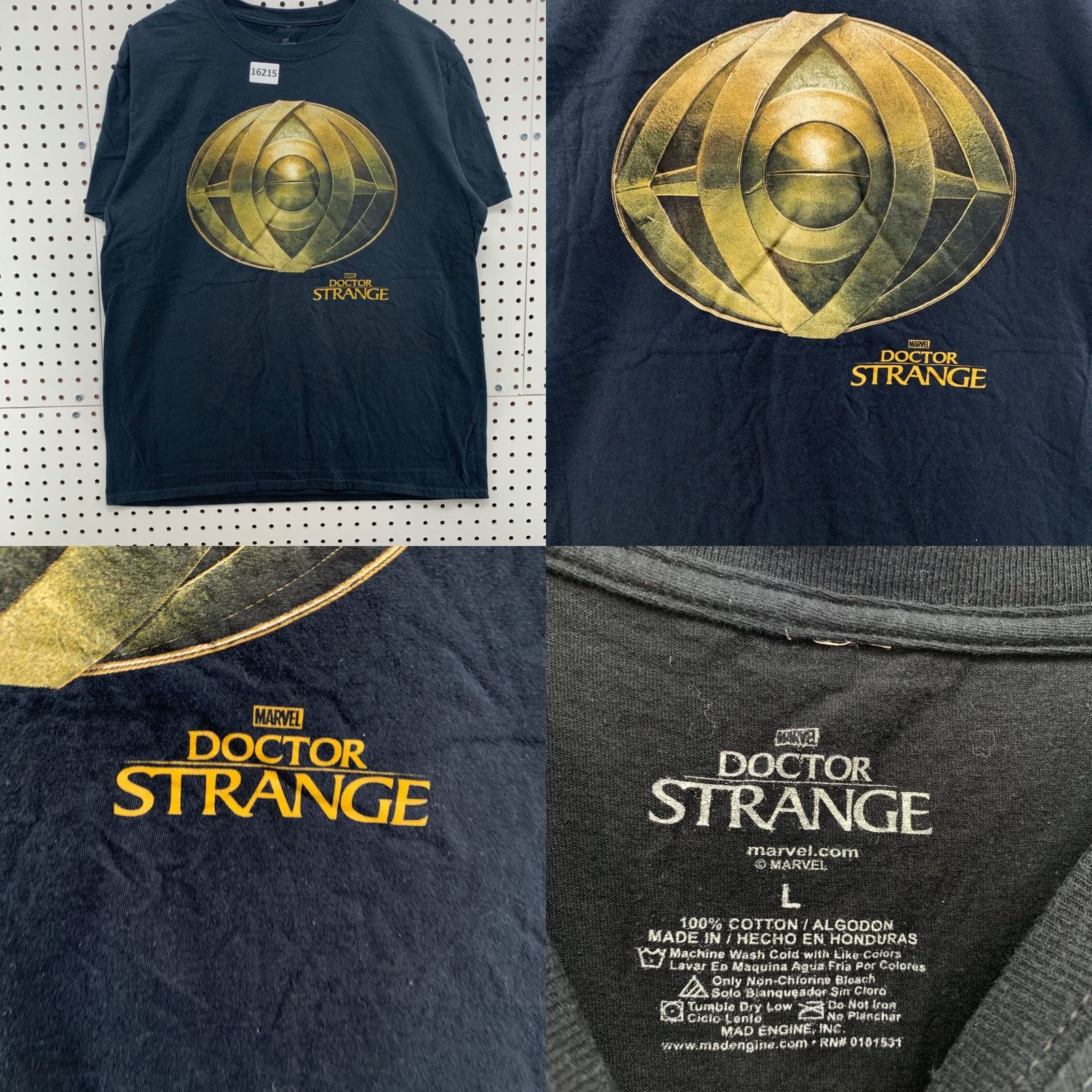 Vintage VINTAGE Marvel Doctor Strange T-Shirt Black Adult Large Short Sleeve Movie Mens Size US L / EU 52-54 / 3 - 8 Thumbnail