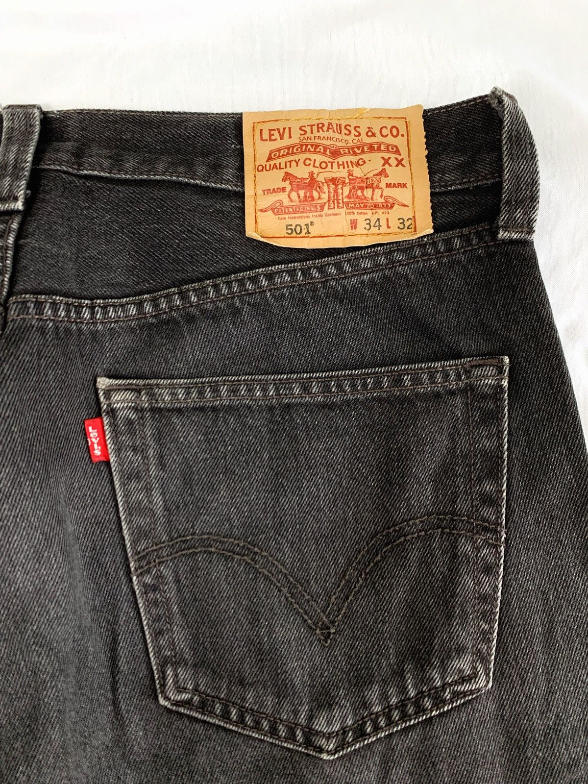 Levi's Levis 501 stone black jeans pant 34x32 Size US 34 / EU 50 - 7 Thumbnail