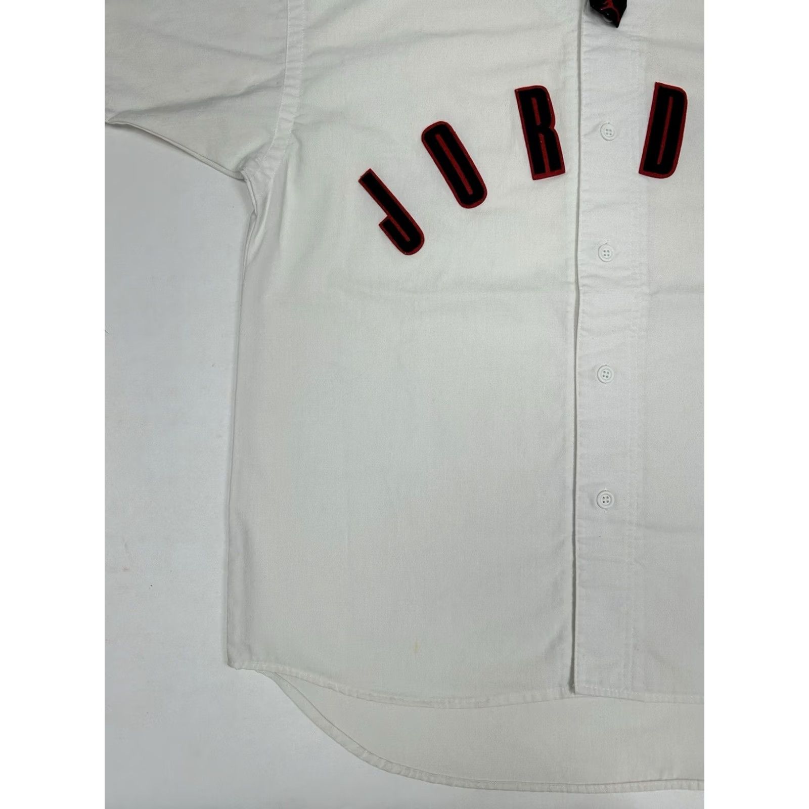 Nike VINTAGE Nike Air Jordan Baseball Jersey White XL 1991 Spellout Logo 90s Mens Size US XL / EU 56 / 4 - 4 Thumbnail