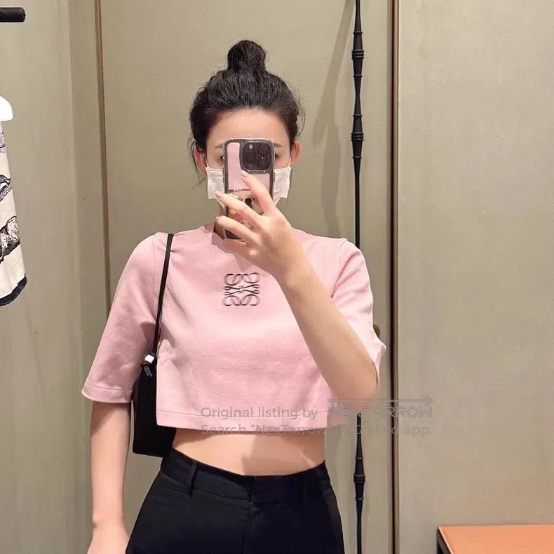 Loewe Loewe Pink logo printed short spicy short sleeve, round ne Size XS / US 0-2 / IT 36-38 - 6 Thumbnail