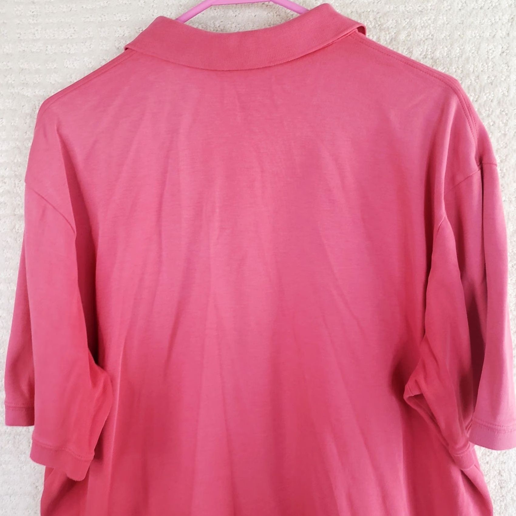 Lands' End Lands' End Polo Shirt Mens XLT Hot Pink 100% Supima Cotton Short Sleeve Solid Polo Shirt Casual Workwear Mens XLT Hot Pink Size US XL / EU 56 / 4 - 7 Thumbnail