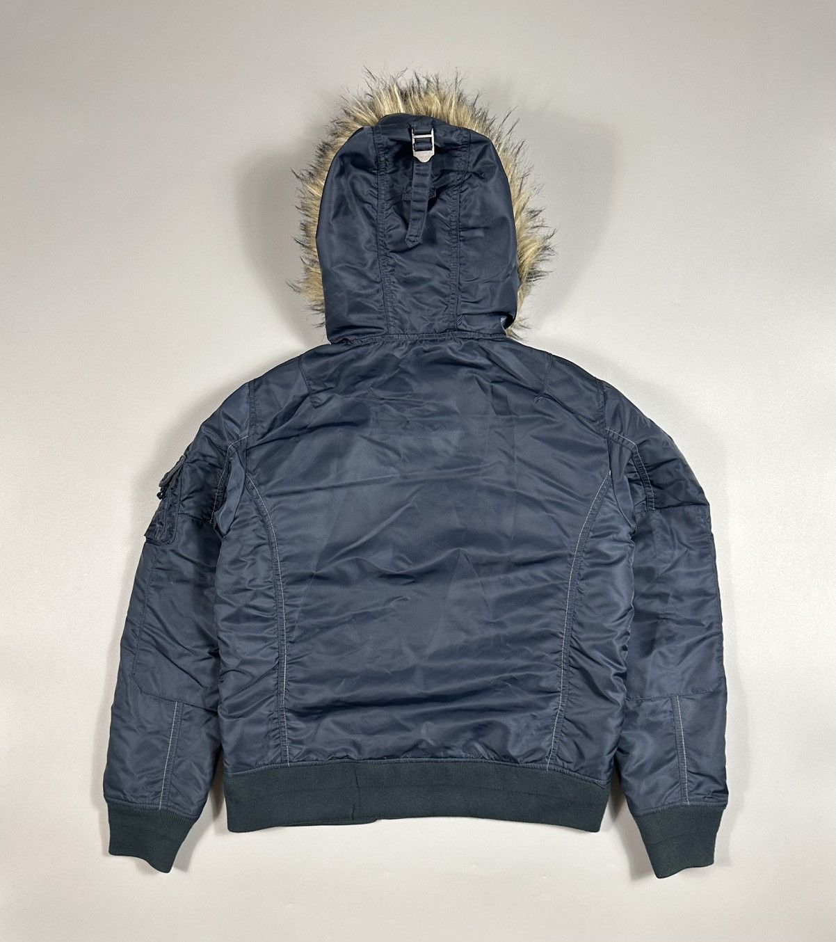 Schott Schott Army Type-U Hooded Faux Fur Nylon Bomber Jacket Size US L / EU 52-54 / 3 - 2 Thumbnail
