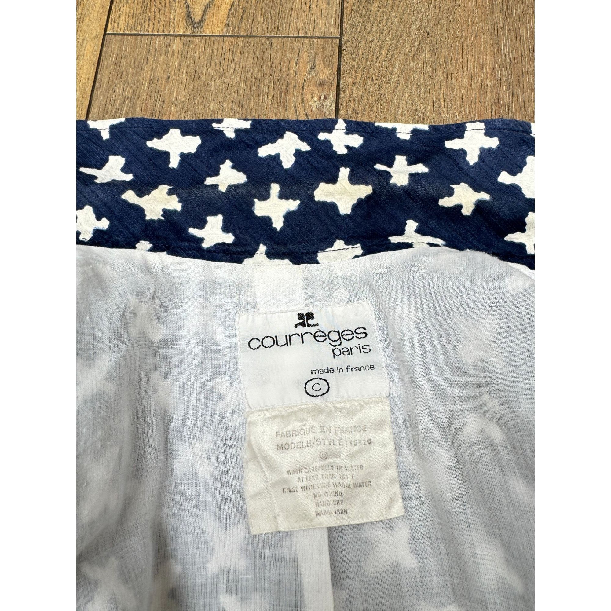 Courreges Vintage Navy & White Short Sleeve Cropped Jacket Size M / US 6-8 / IT 42-44 - 5 Thumbnail