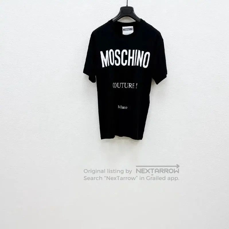 Moschino Moschino Men's Black Cotton Short Sleeve T-Shirt . Size US XXS / EU 40 - 1 Thumbnail