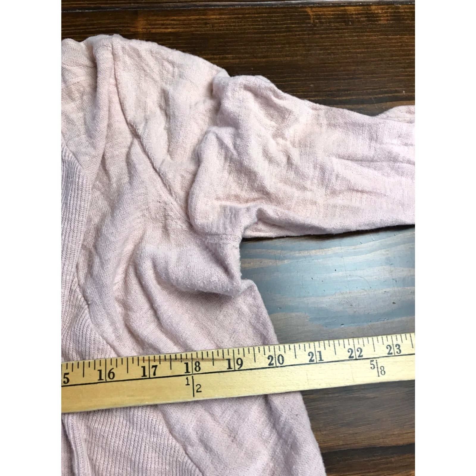 Vintage ANA Cardigan Sweater Women's XL Salmon Ribbed Long Sleeve Wrap Casual Size XL / US 12-14 / IT 48-50 - 3 Thumbnail