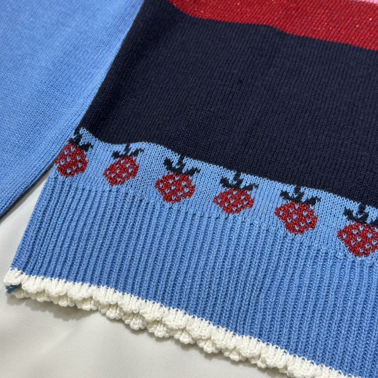 Angel Blue Early 00s Betty's Blue by Shinji Abe Strawberry Knit Hoodies Size ONE SIZE - 8 Thumbnail