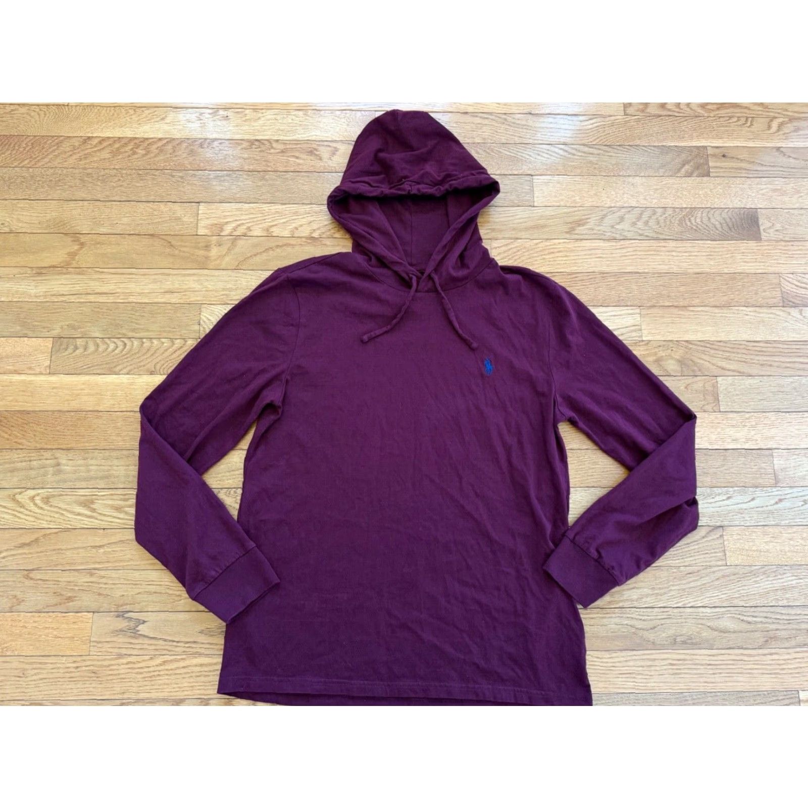 Ralph Lauren Ralph Lauren Polo Mens Hoodie Size M Maroon Lightweight Cotton Blend Crew Neck Logo Sweater, Regular, Knit, Long Sleeve, Pullover, Vintage No Size US M / EU 48-50 / 2 - 2 Thumbnail