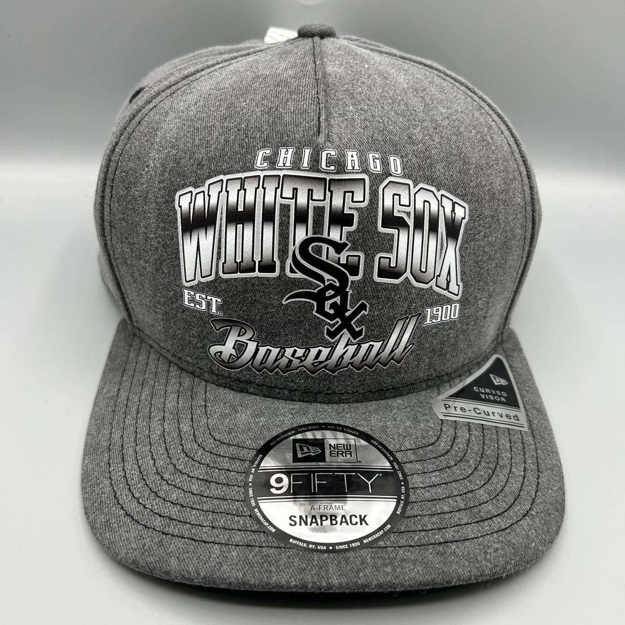 New Era Chicago White Sox Hat Men MLB Snap Back Cap Cotton A-Frame Size ONE SIZE - 1 Thumbnail