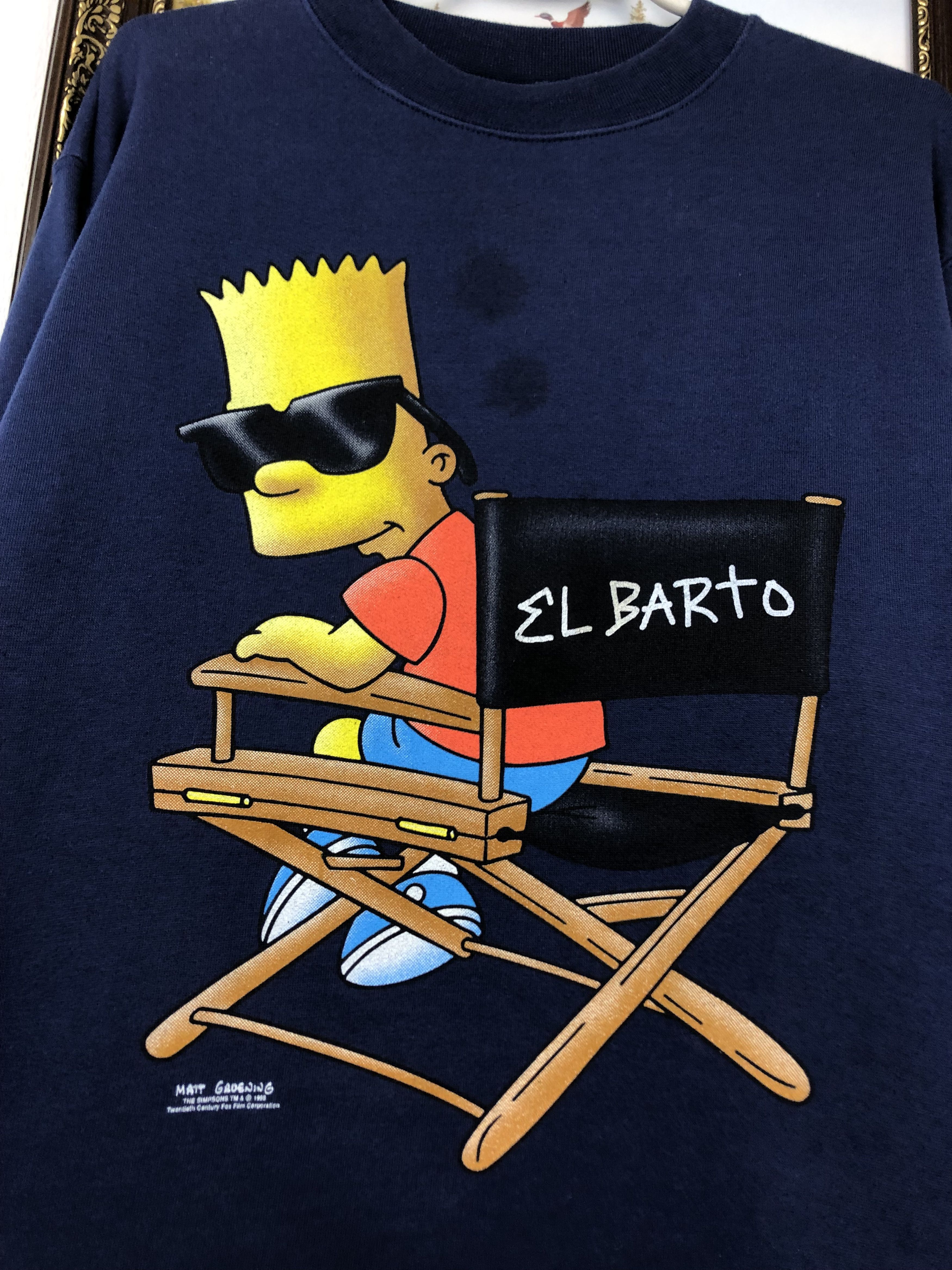 The Simpsons Vintage The Simpsons El Barto Bart Sweatshirt Blue Mens Size US M / EU 48-50 / 2 - 3 Thumbnail