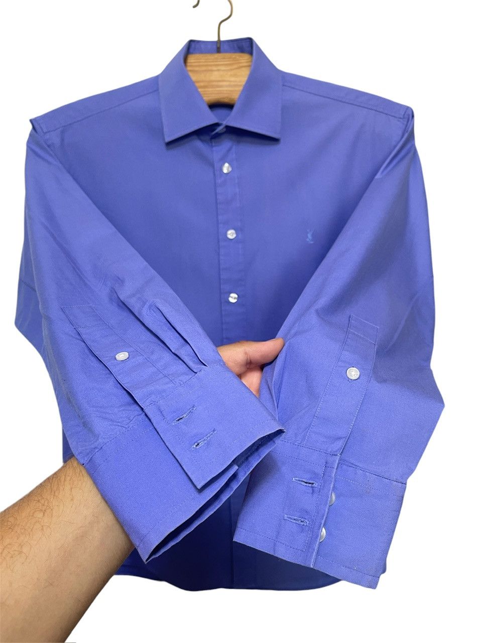 Yves Saint Laurent 🔥 YSL Yves Saint Laurent shirt size M blue cotton Size US M / EU 48-50 / 2 - 2 Thumbnail