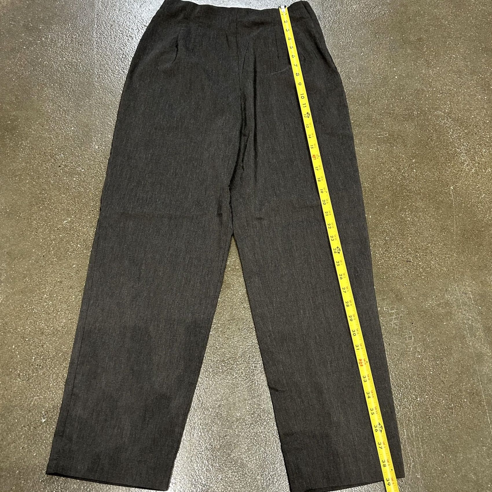 Vintage Fashion Bug Petite Womens 8P Gray Pants Dress Slacks Straight Leg Career Work Size 30" / US 8 / IT 44 - 5 Thumbnail