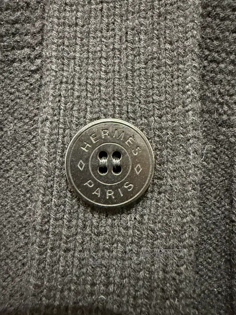 Hermes Hermes Black knitted cardigan Size S / US 4 / IT 40 - 4 Thumbnail