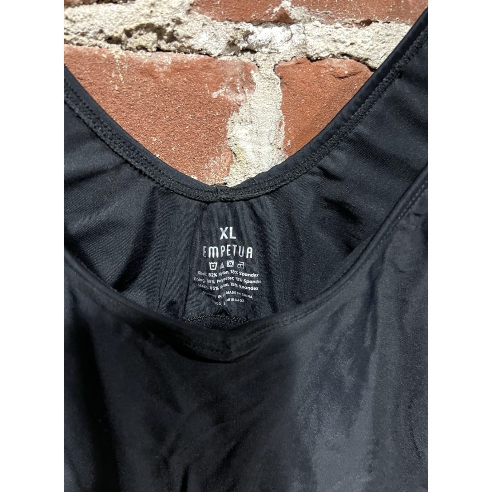 Vintage Empetua Womens Black One Piece XL Swimsuit Size ONE SIZE - 2 Thumbnail