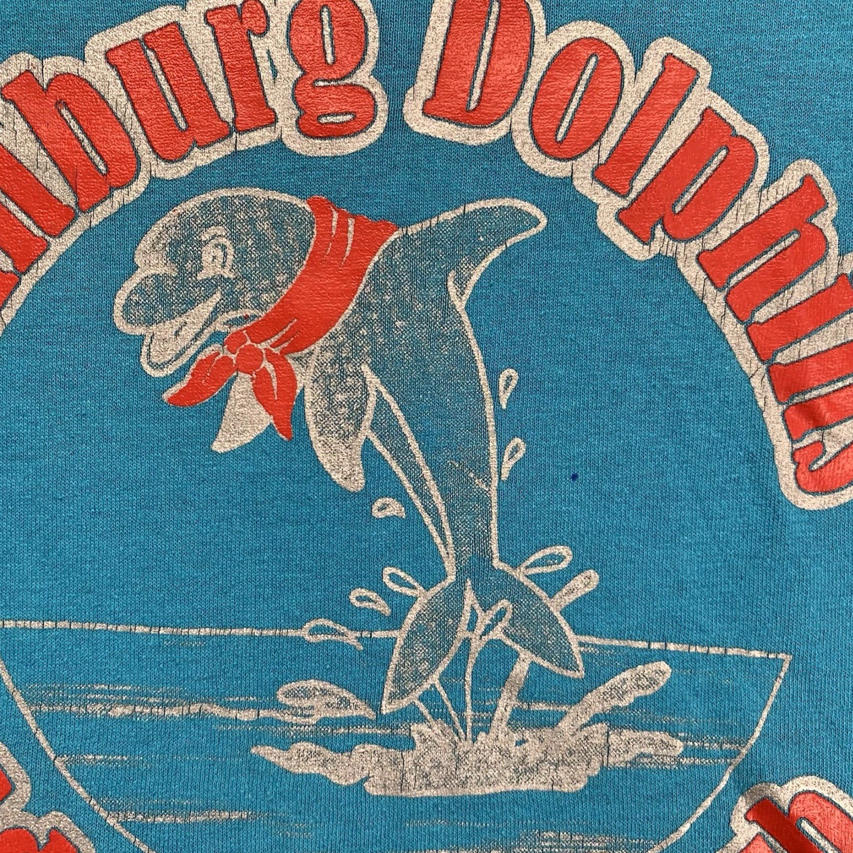 Jerzees VINTAGE JERZEES Blue Graphic T-Shirt Mens Medium Edinburg Dolphins Adventurer Club 90s Retro Animal Lovers Size US M / EU 48-50 / 2 - 5 Thumbnail