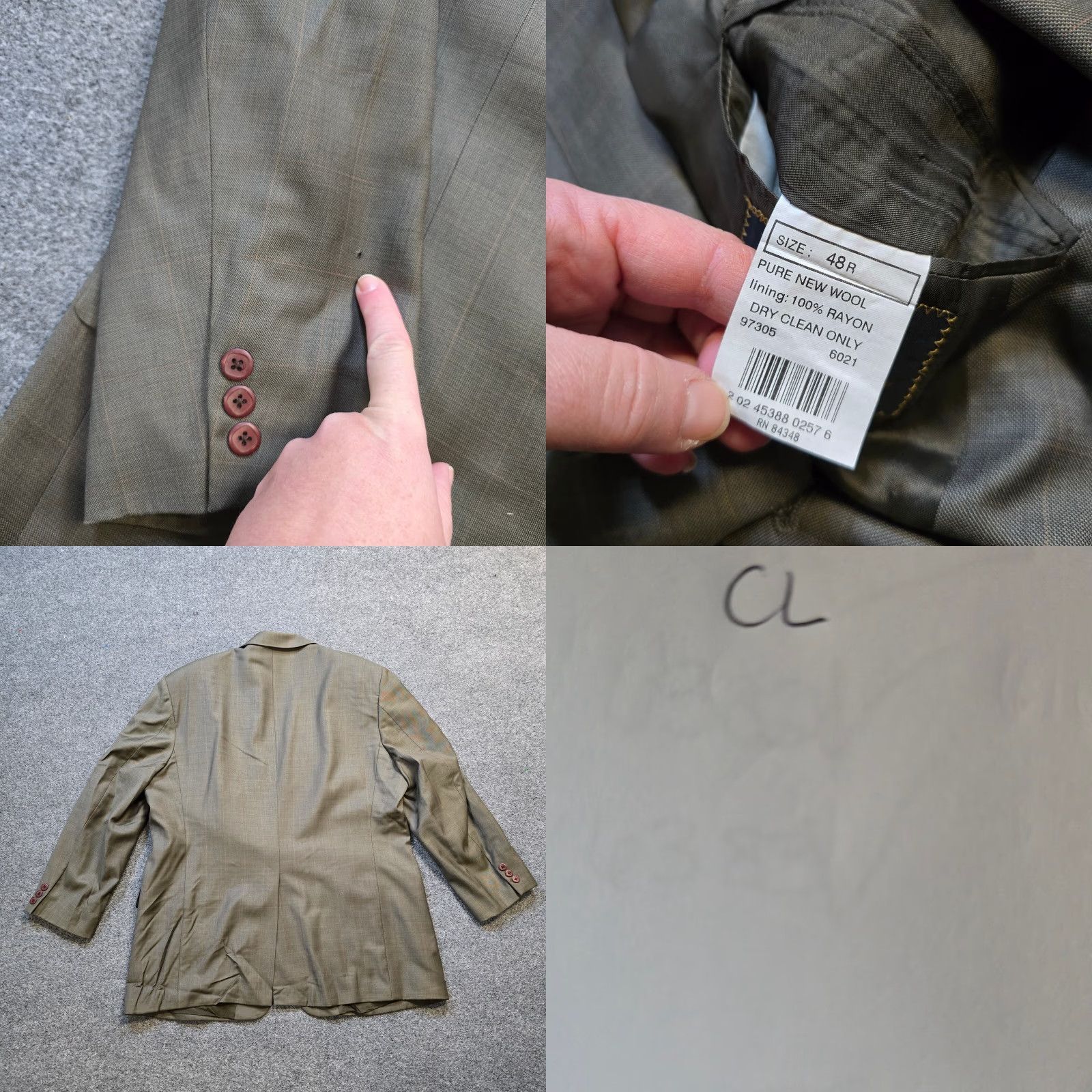 Brooks Brothers Brooks Brothers Blazer Mens Size 46 Green Classic Lined Wool Sport Coat Jacket Size 46R - 8 Thumbnail