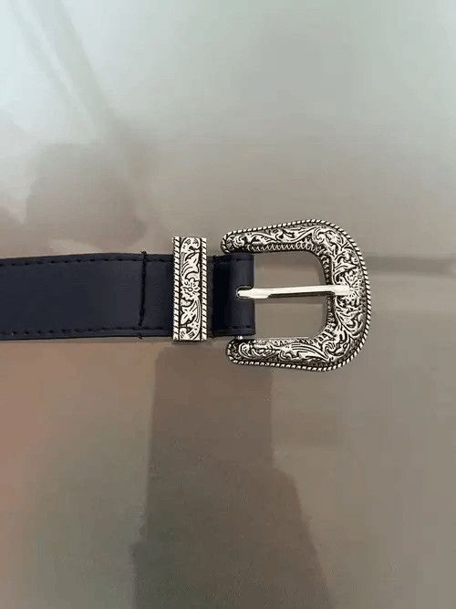 Naval Clothing Factory Y2K Buckle Belt (navy) Size 32 - 4 Thumbnail