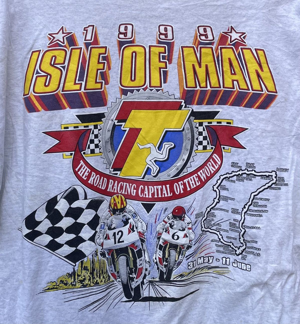 Other Vintage 1999 Screen Stars Isle of Man TT Moto Racing T-shirt Size US XL / EU 56 / 4 - 9 Thumbnail