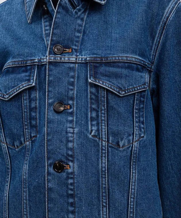 Loro Piana o1srvl11e0526 FAP1329 Tulus Denim Jacket in Blue Size S / US 4 / IT 40 - 5 Thumbnail
