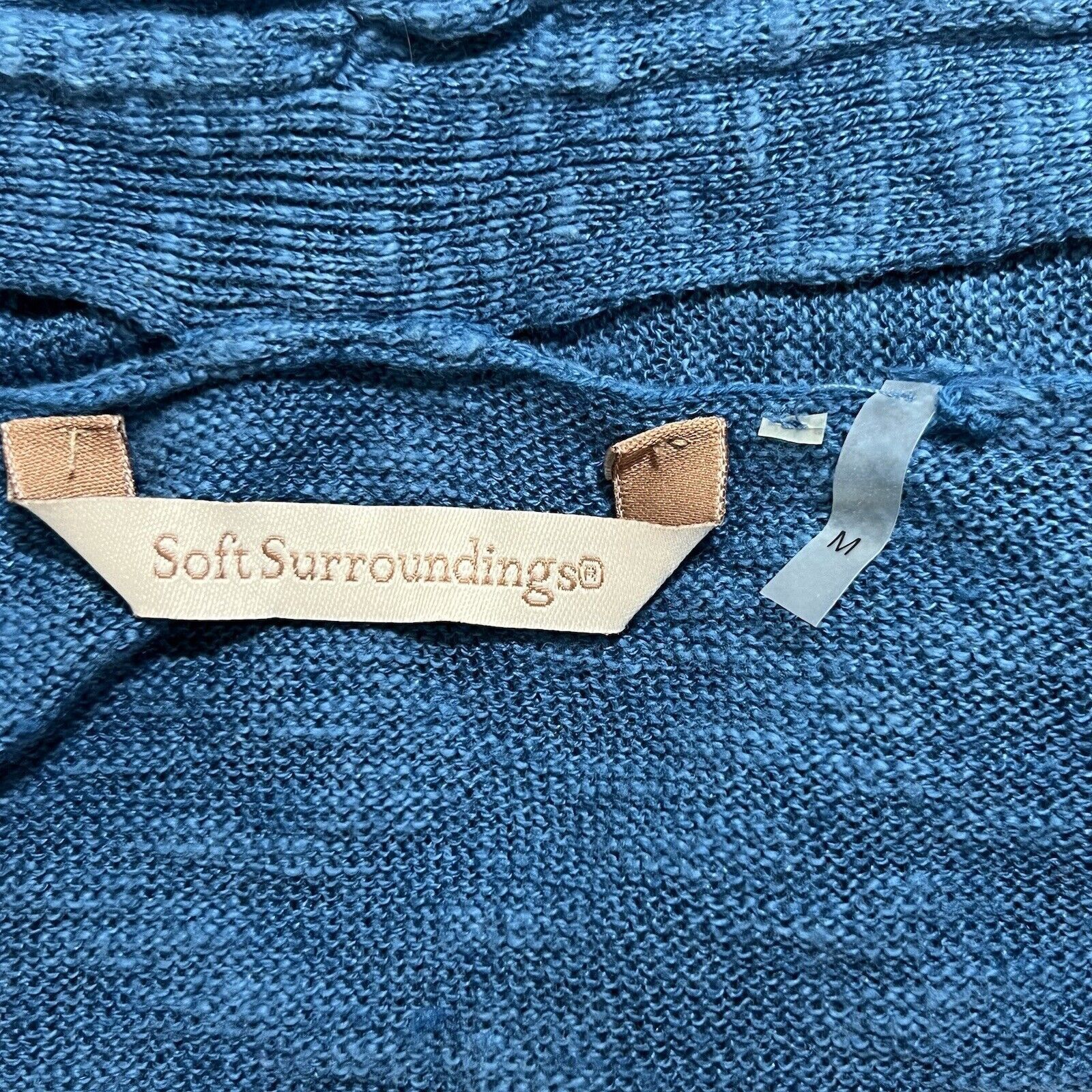 Other Soft Surroundings Medium Linen Buckle Cardigan Sweater Size M / US 6-8 / IT 42-44 - 3 Thumbnail
