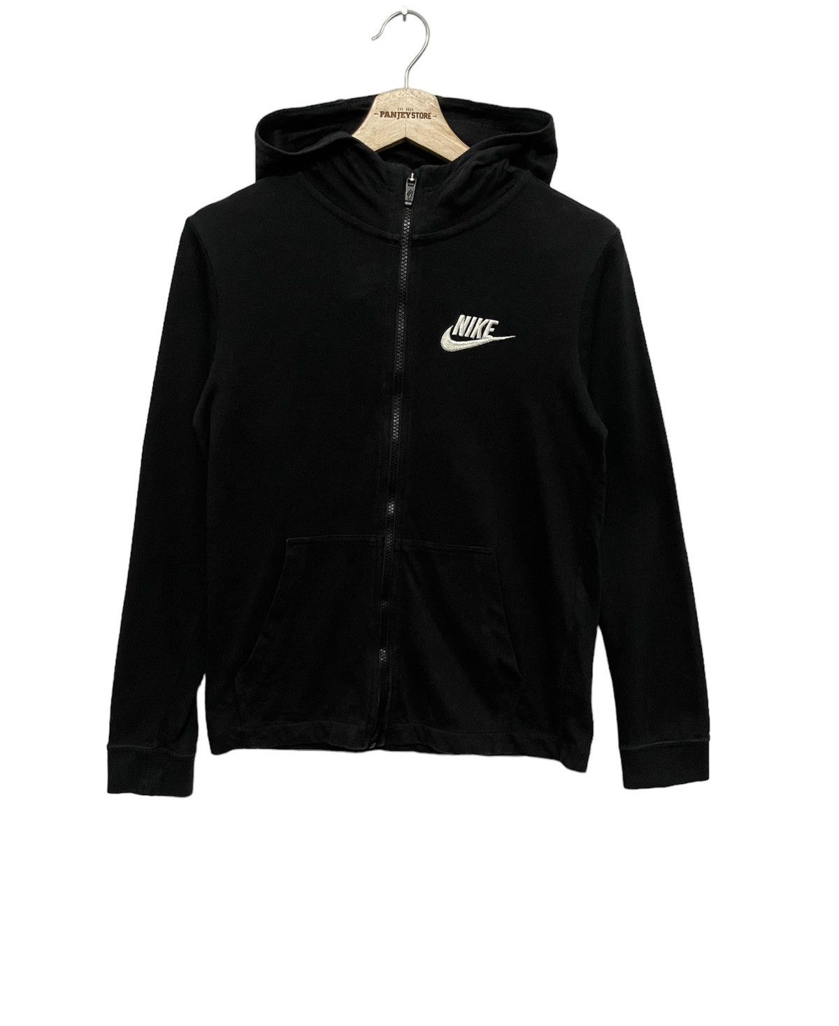 Nike Small Logo Full Zipper Hoodie Black
