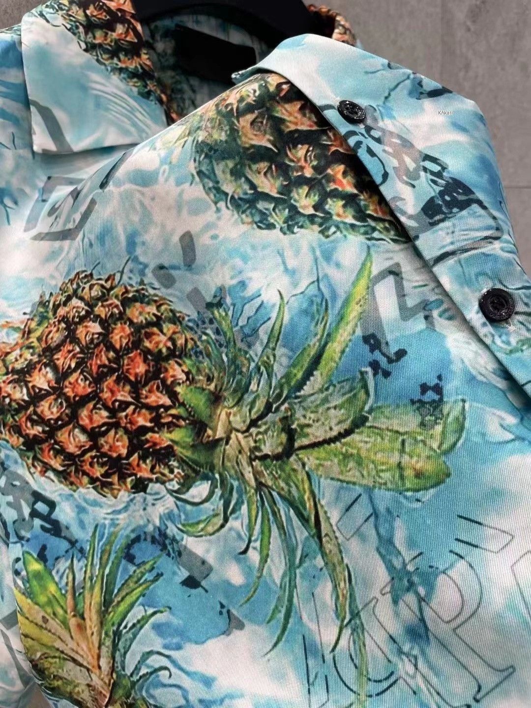 Philipp Plein Philipp Plein Skull Pineapple Hawaiian Shirt Size US L / EU 52-54 / 3 - 3 Thumbnail