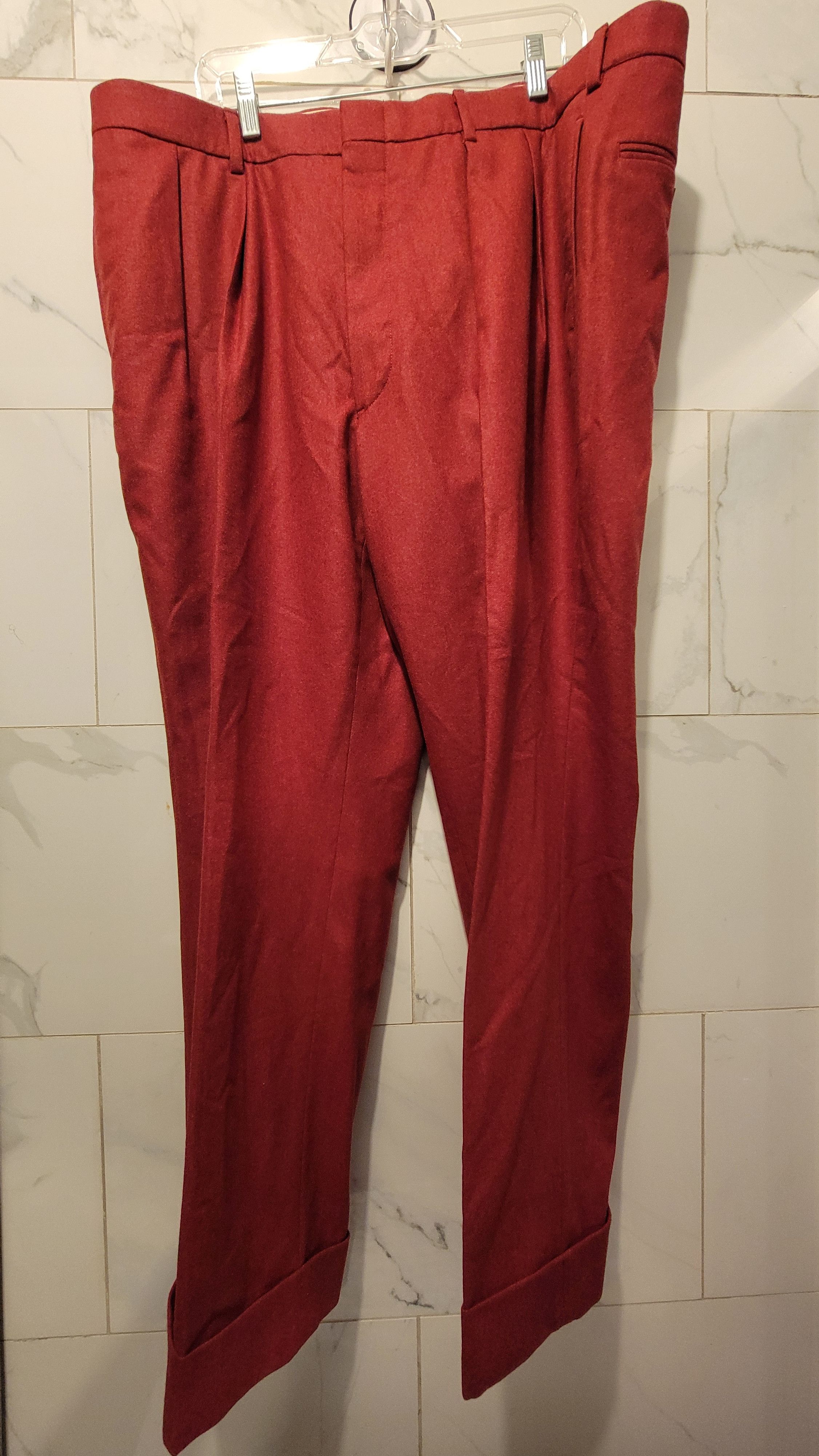 Ben Silver Deep Red wool dress pants Size 42R - 5 Thumbnail