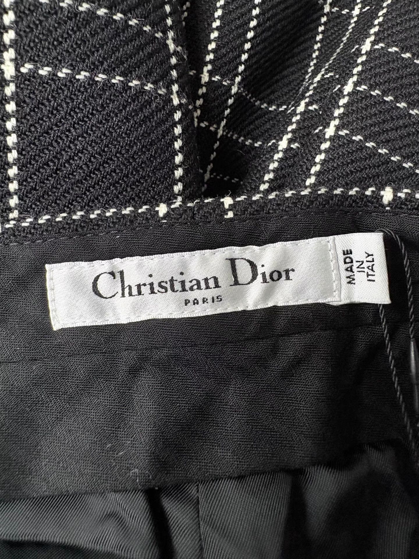 Dior DIOR Black Plaid Wool Dress Pants K1 Size US 36 / EU 52 - 4 Thumbnail