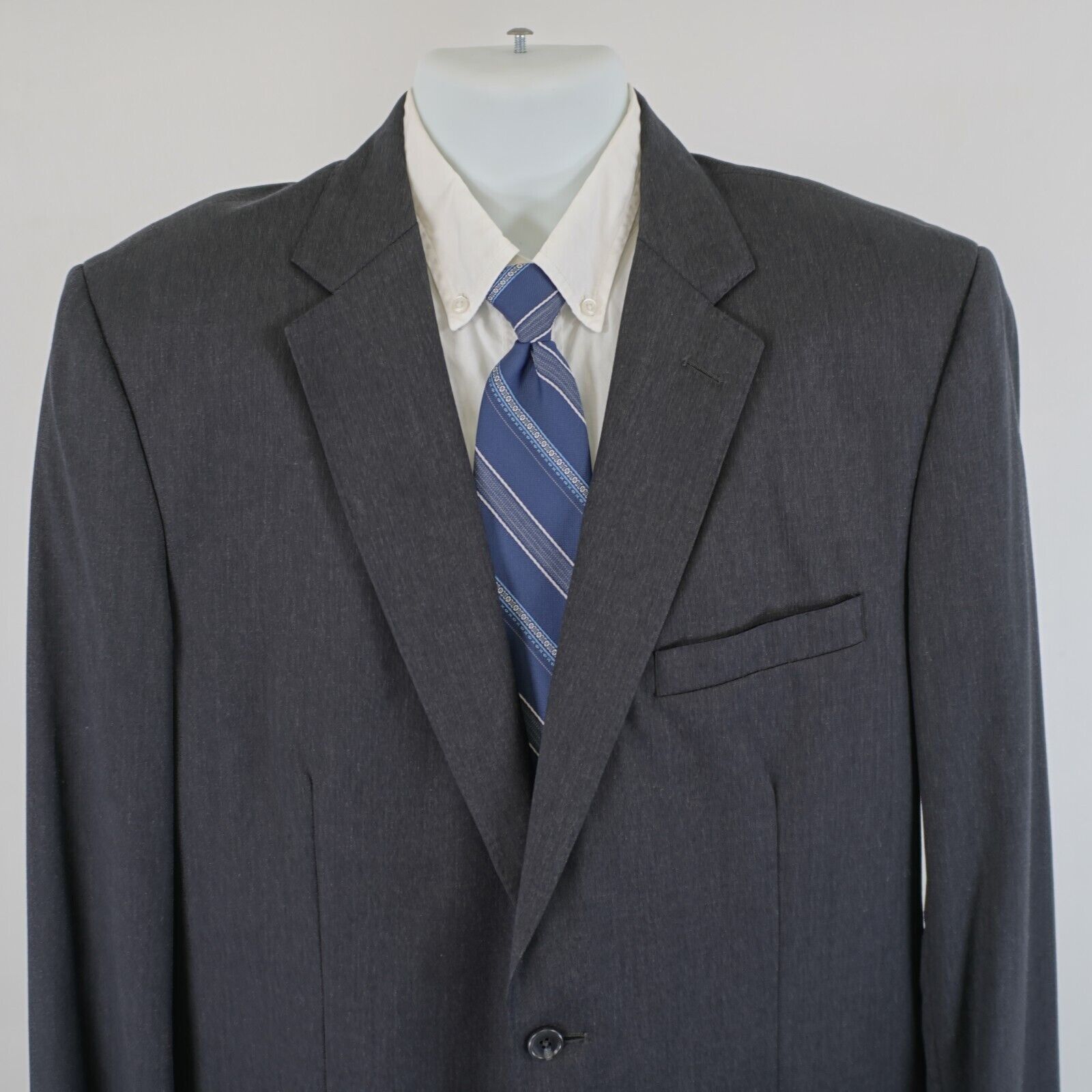 Joseph & Feiss Joseph & Feiss Gold Wool Gray 2 Button Suit Jacket 42L Tagge Size 42L - 1 Thumbnail