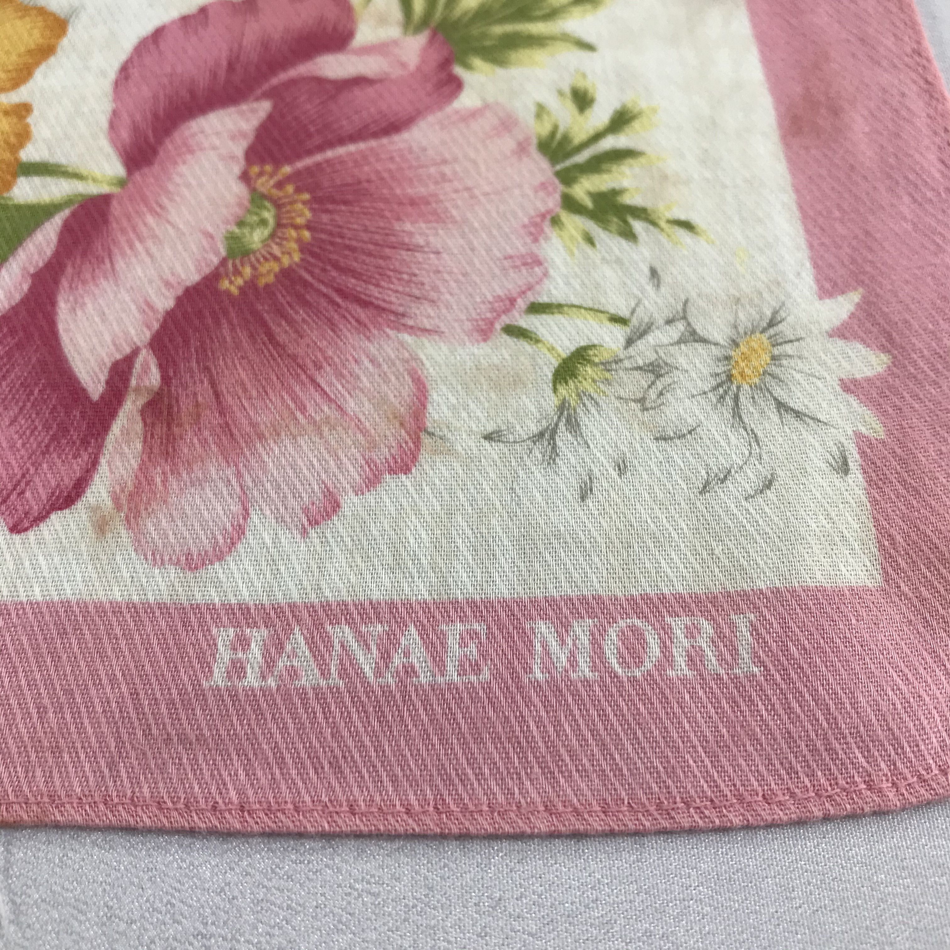 Hanae Mori Hanae Mori Floral Handkerchief Neckerchief Bandana H680 Size ONE SIZE - 3 Thumbnail