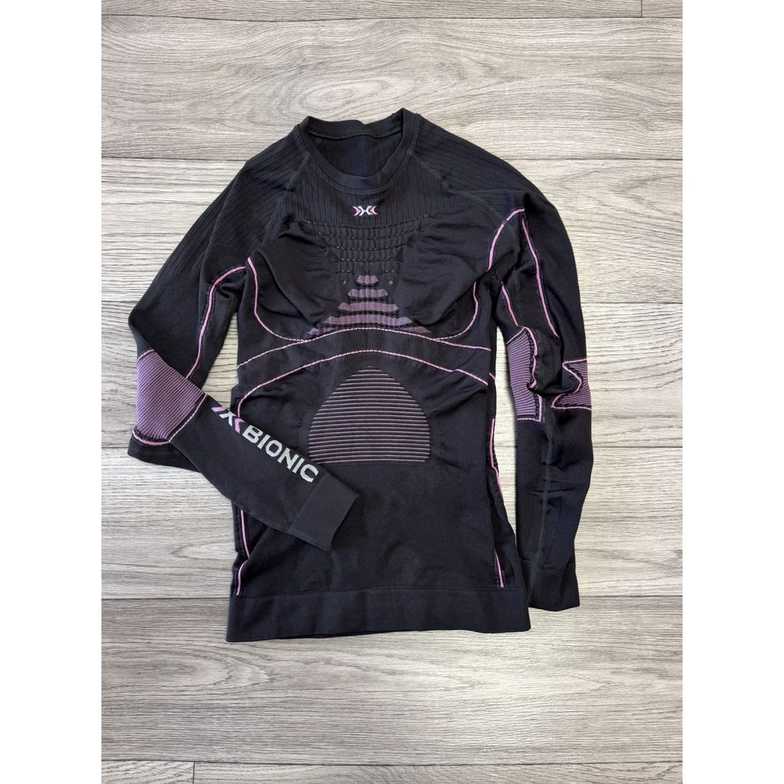 Vintage X-Bionic Energy Accumulator Evo Women Sz S/M Black Pink Base Layer Set Top Pants Size S / US 4 / IT 40 - 2 Thumbnail