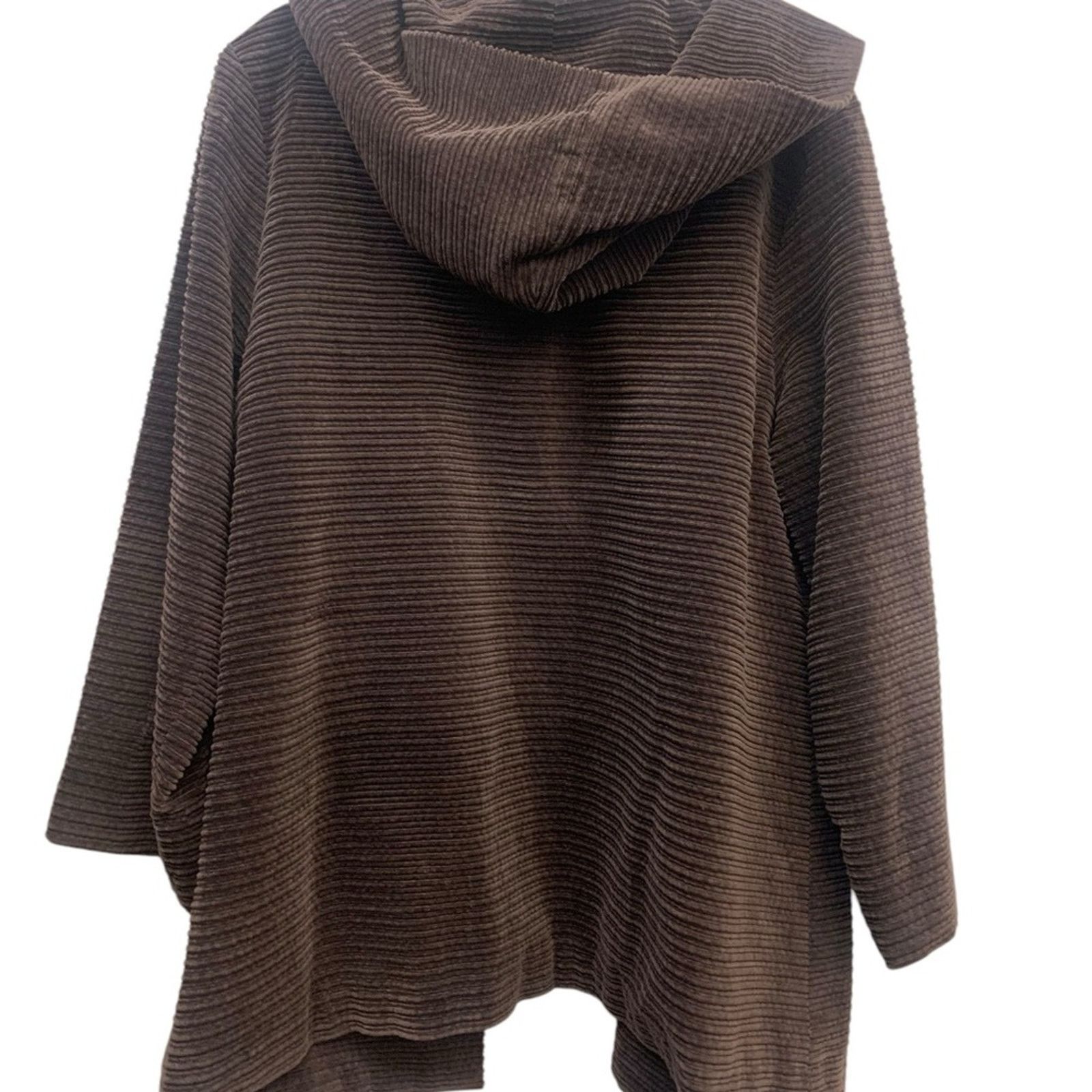 Eileen Fisher Eileen Fisher Corduroy Hoodie SZ L Brown Jacket Size L / US 10 / IT 46 - 6 Thumbnail