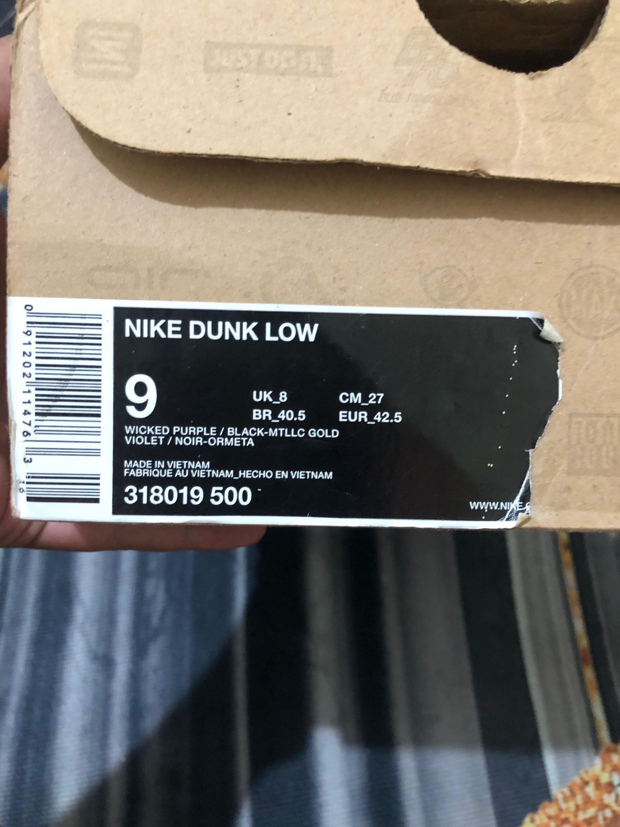 Nike Nike Dunk Low Purple Size US 9 / EU 42 - 9 Thumbnail