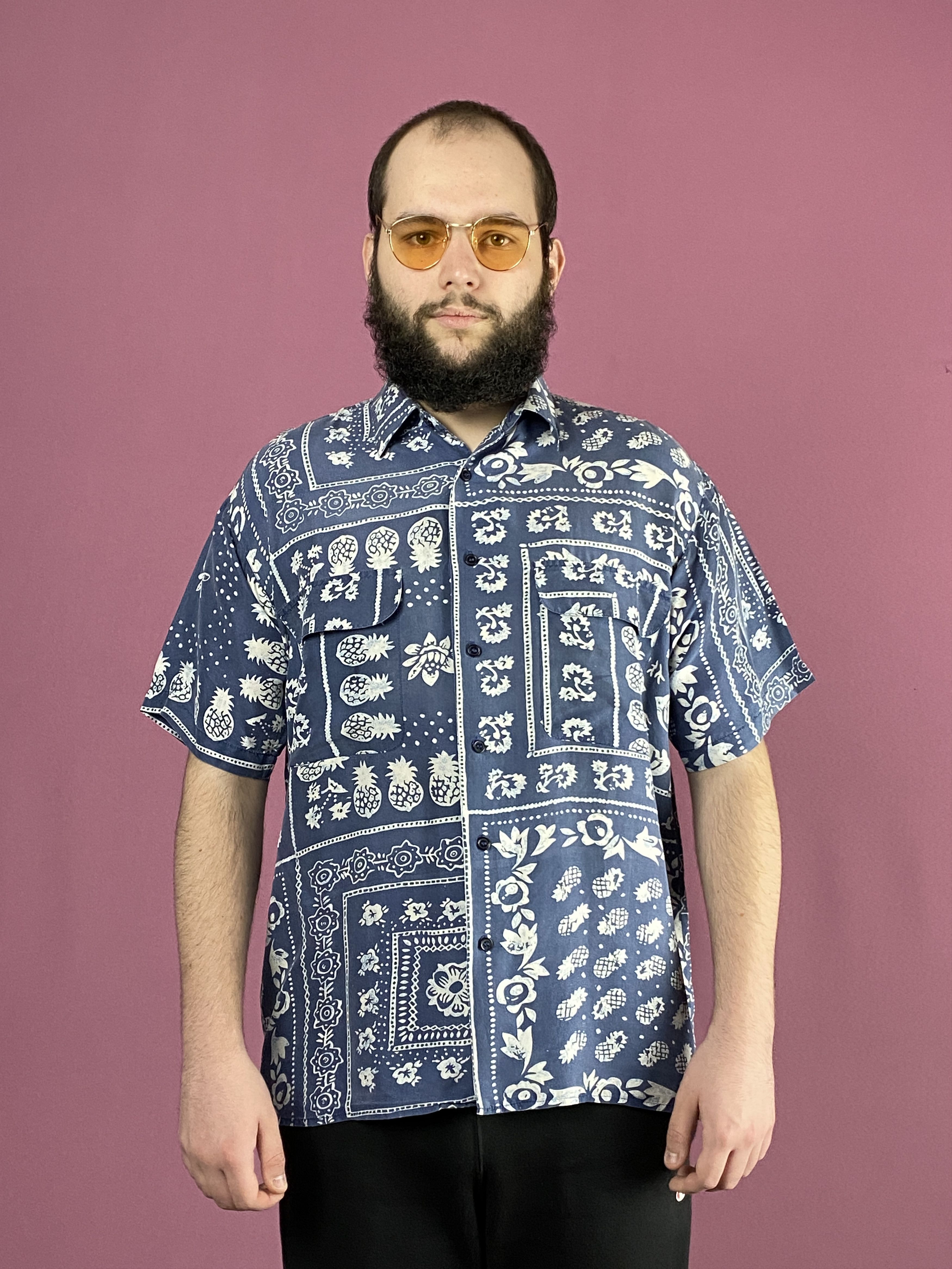 Vintage 90s Vintage Men's Short Sleeve Shirt - S Size US S / EU 44-46 / 1 - 1 Thumbnail