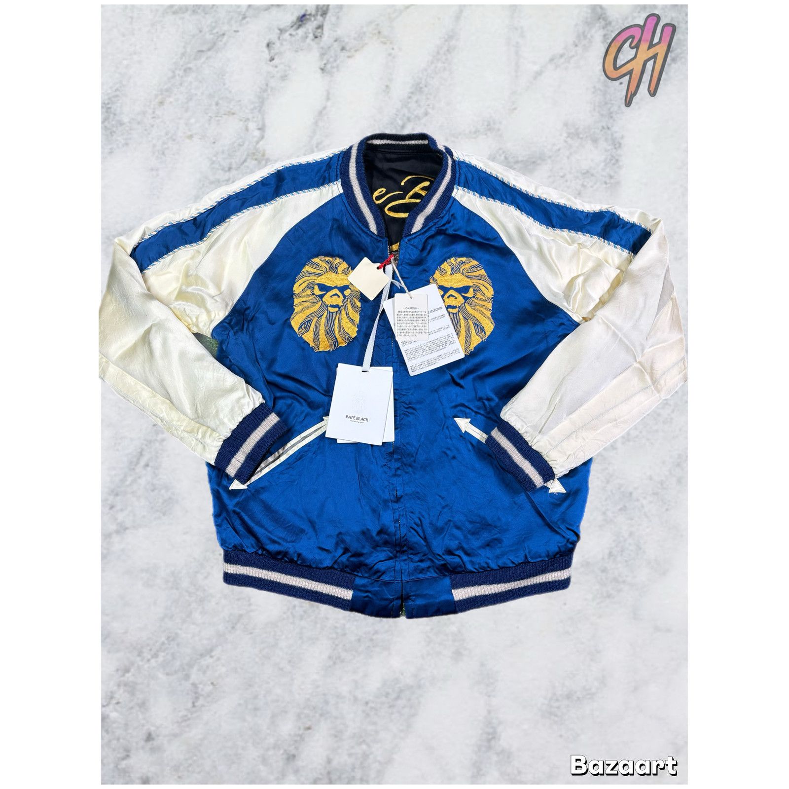 Bape Bape Black Reversible Satin Mural Bomber Size Medium Size US M / EU 48-50 / 2 - 1 Thumbnail