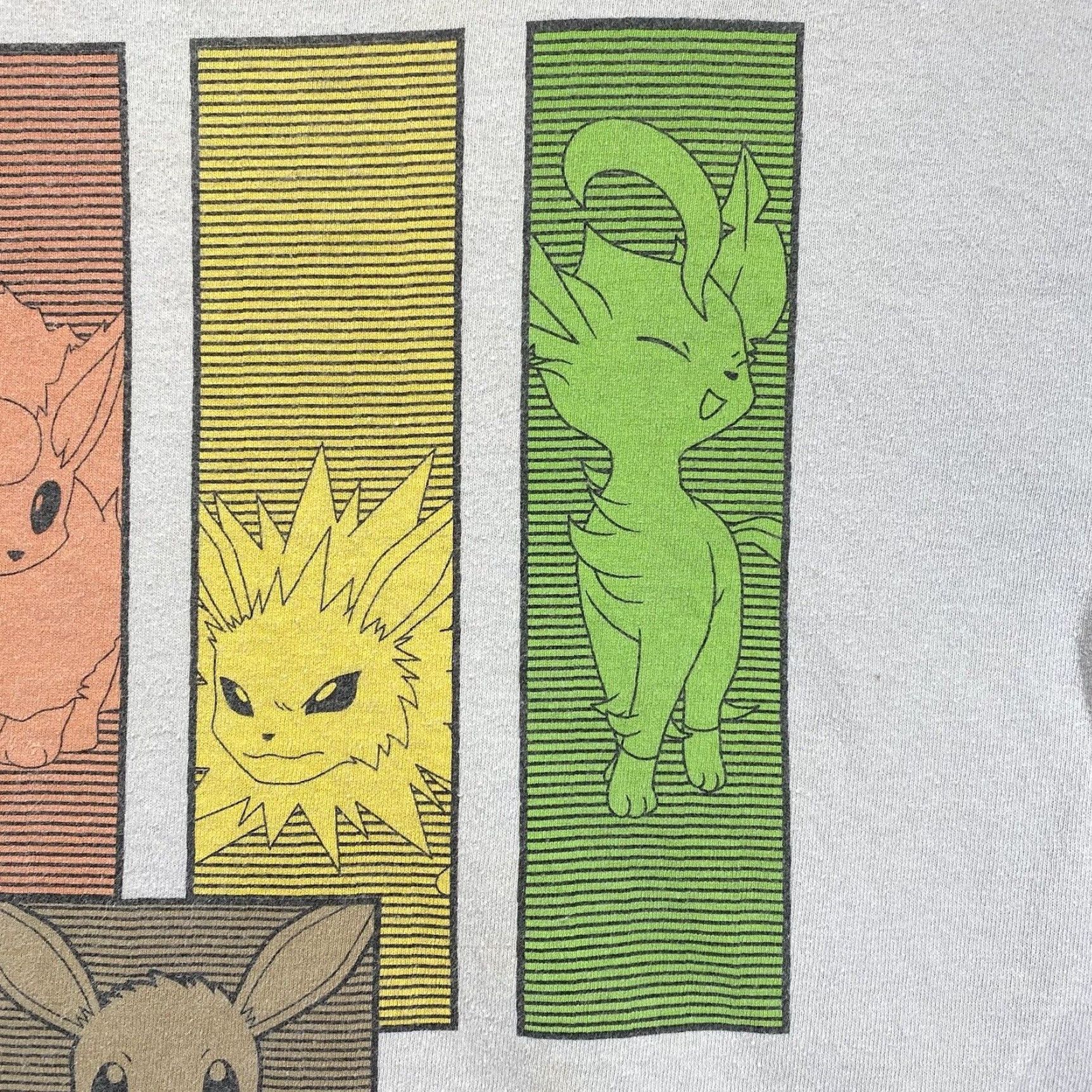 Vintage VINTAGE Pokémon Eevee Graphic T-Shirt Unisex Adults Extra Small Gray Cotton Spring Summer Pokemon Size US XS / EU 42 / 0 - 6 Thumbnail