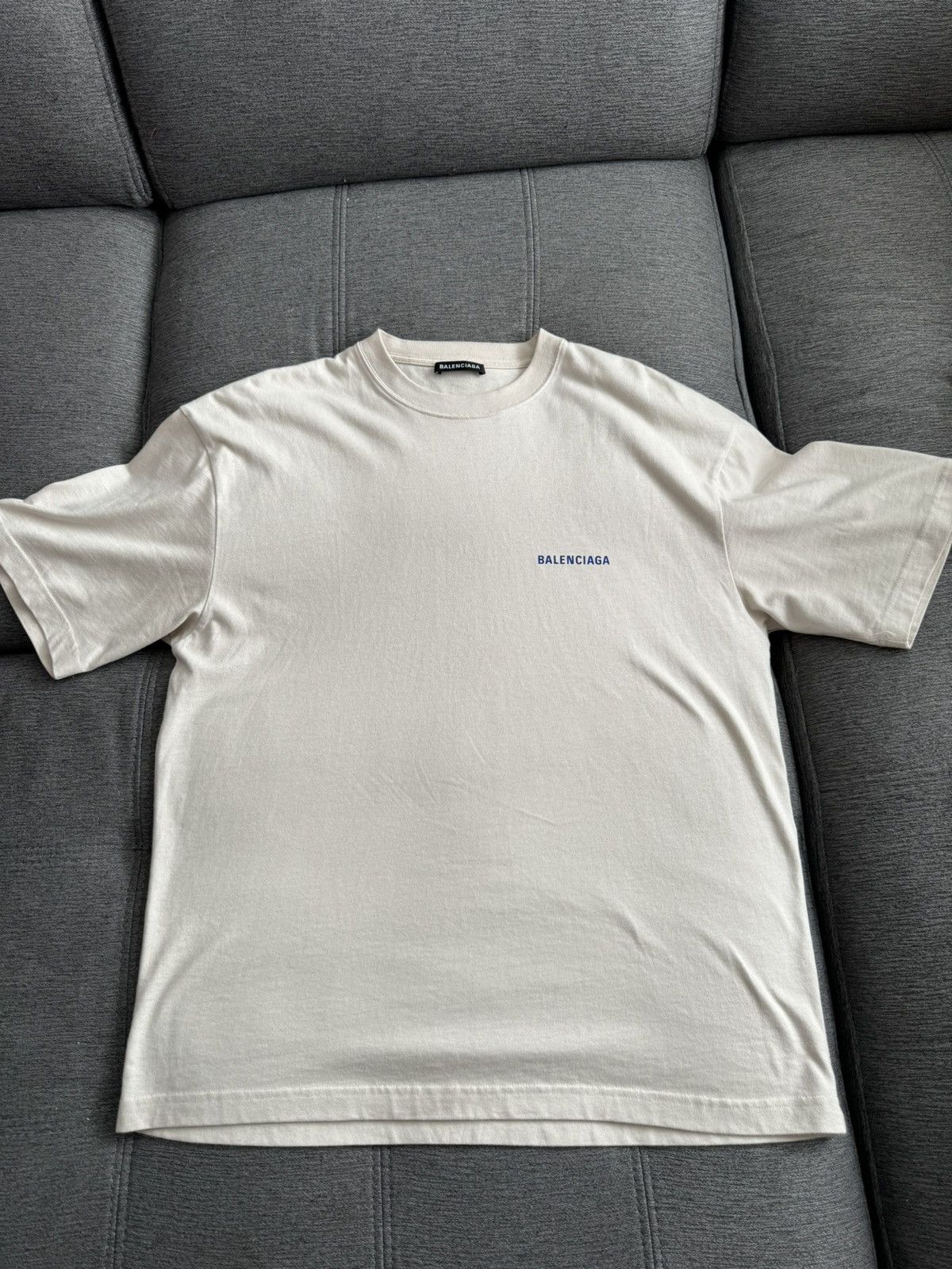 image of Balenciaga Tee Shirt Size M in Beige, Men's