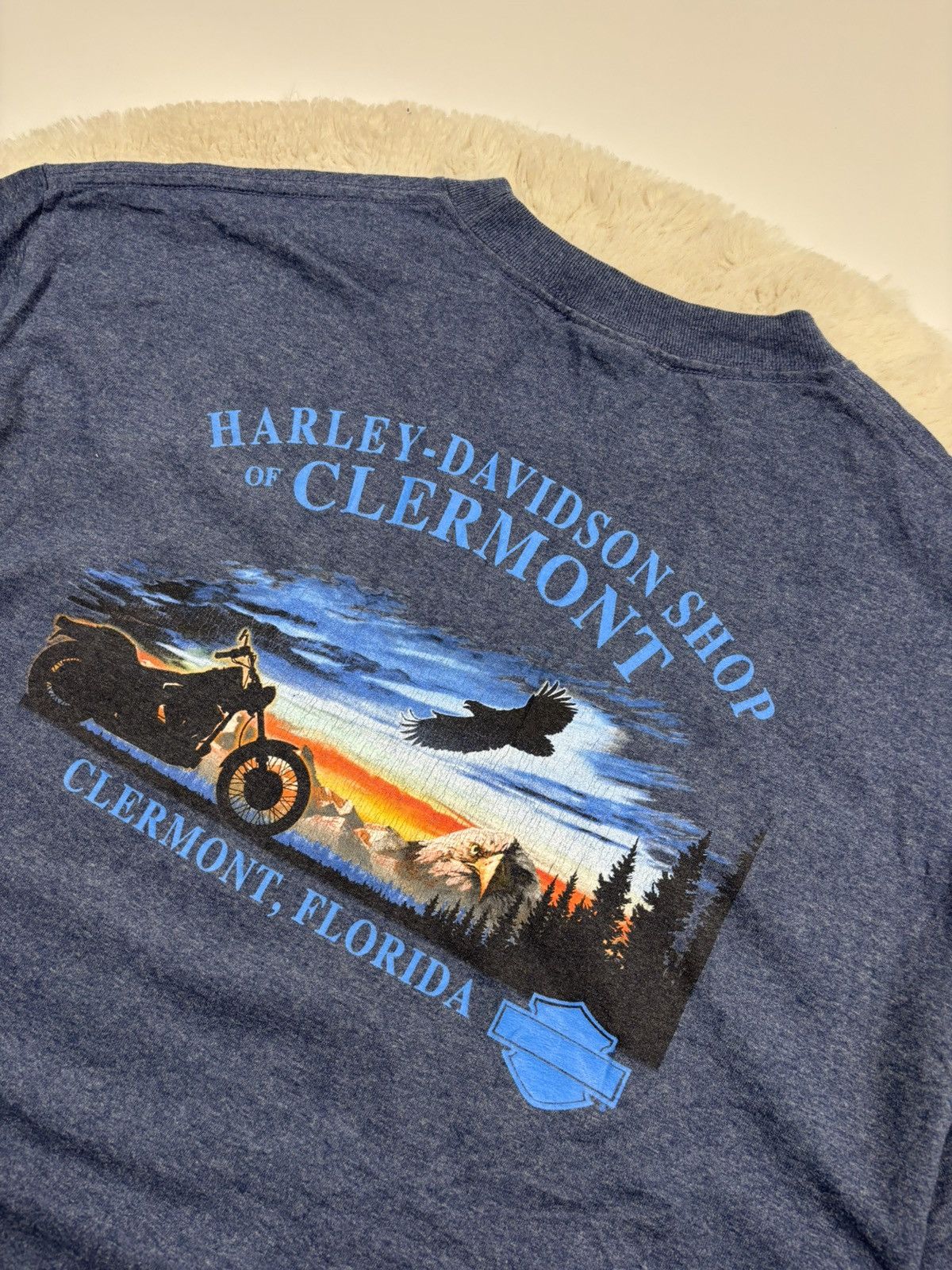 Harley Davidson Harley Davidson 1996 Vintage Clermont Florida Rare T-Shirt Size US XL / EU 56 / 4 - 4 Thumbnail