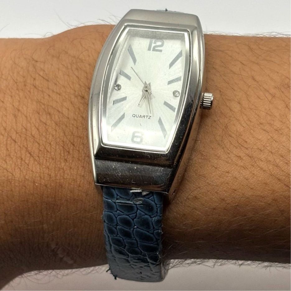 Other Y2K Silver & Blue Cuff Watch Size ONE SIZE - 2 Thumbnail
