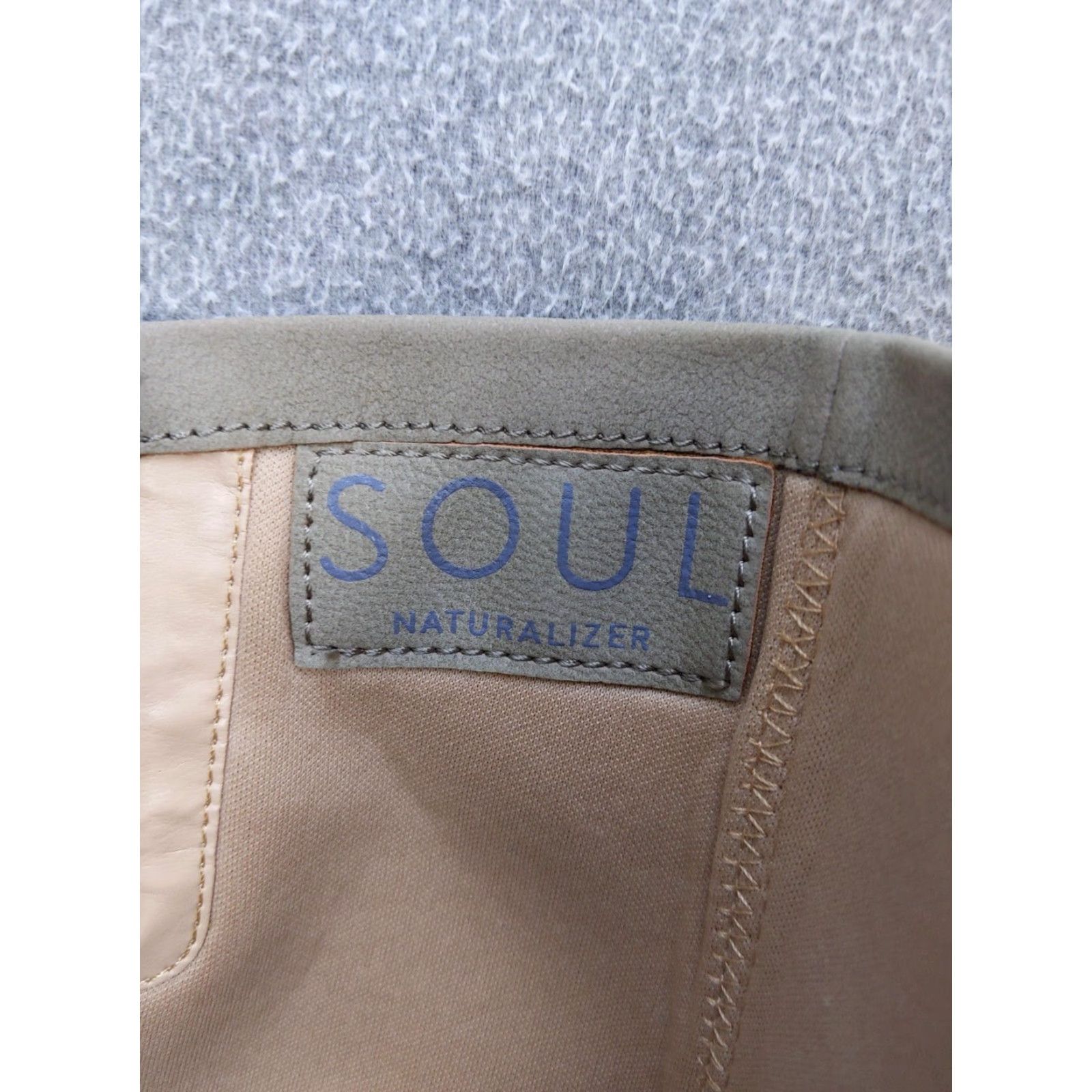 Vintage SOUL Naturalizer Boots Womens Knee High Wedge Platform Gray 6.5 M ZIP Buckle Slip Resistant Lined 36.5 Cache Size US 7 / IT 37 - 5 Thumbnail